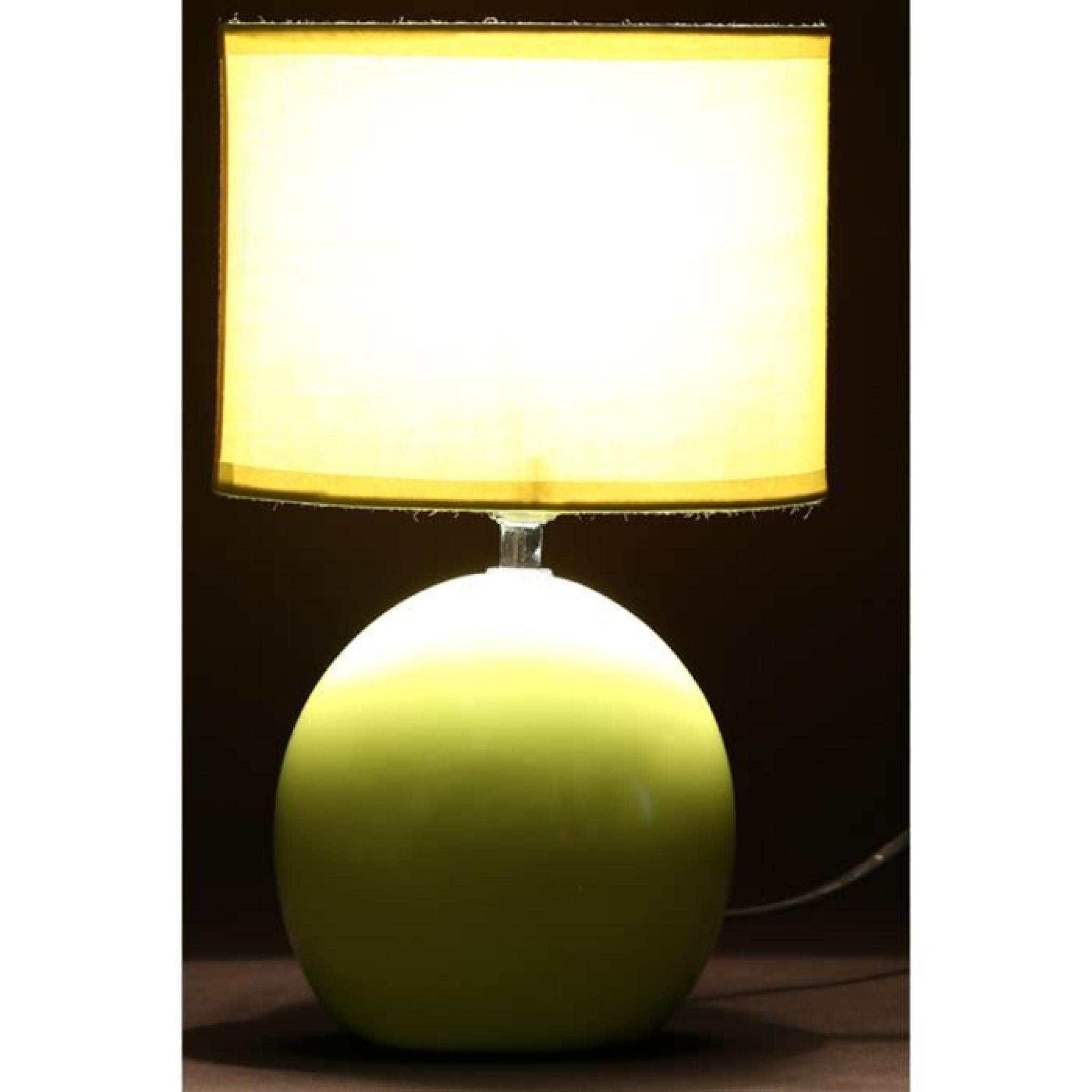 Lampe ovale vert anis 30 cm pas cher