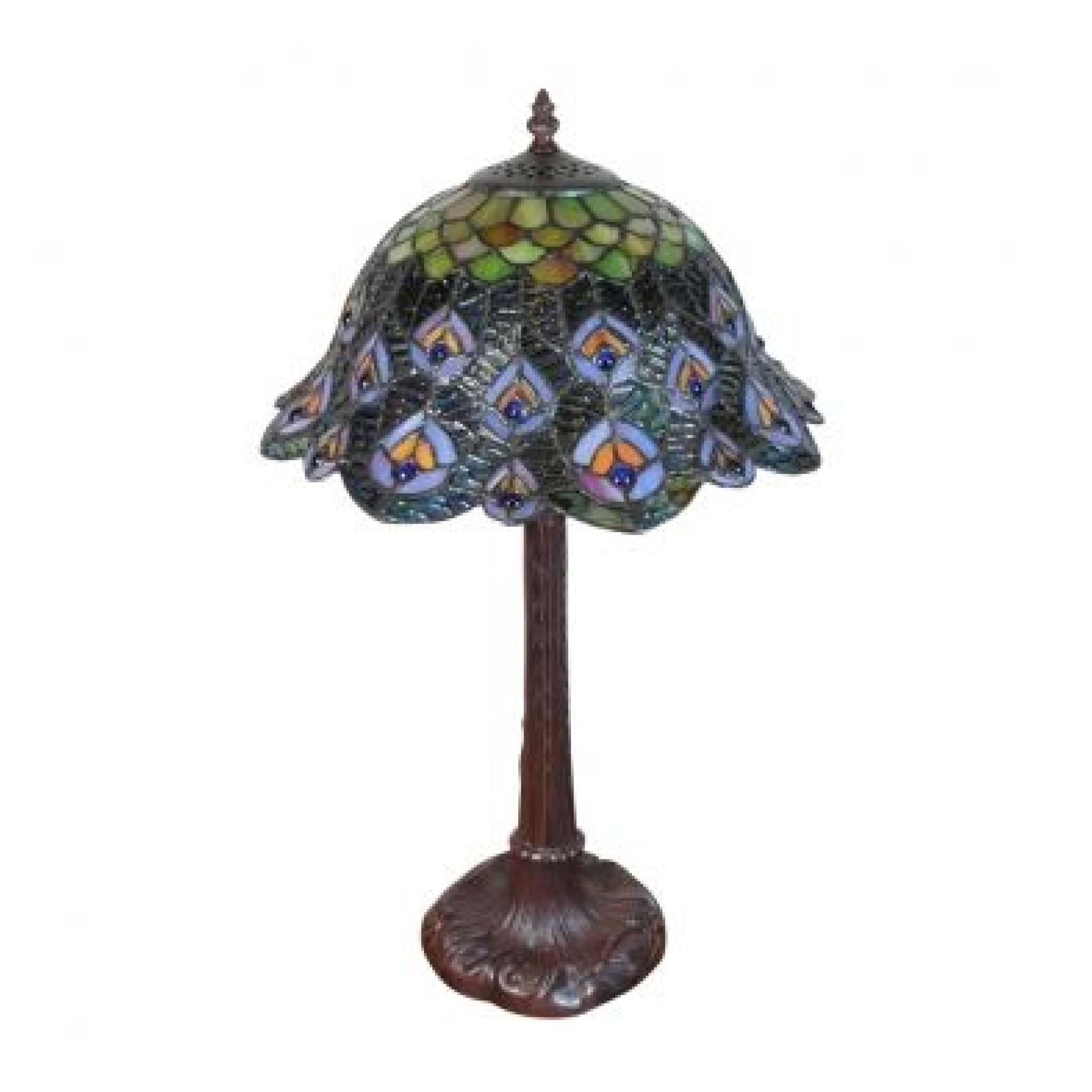 Lampe peacock style Tiffany pas cher