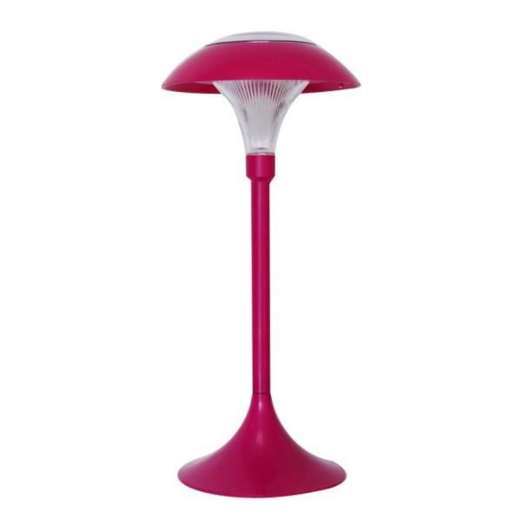 Lampe solaire de table rose