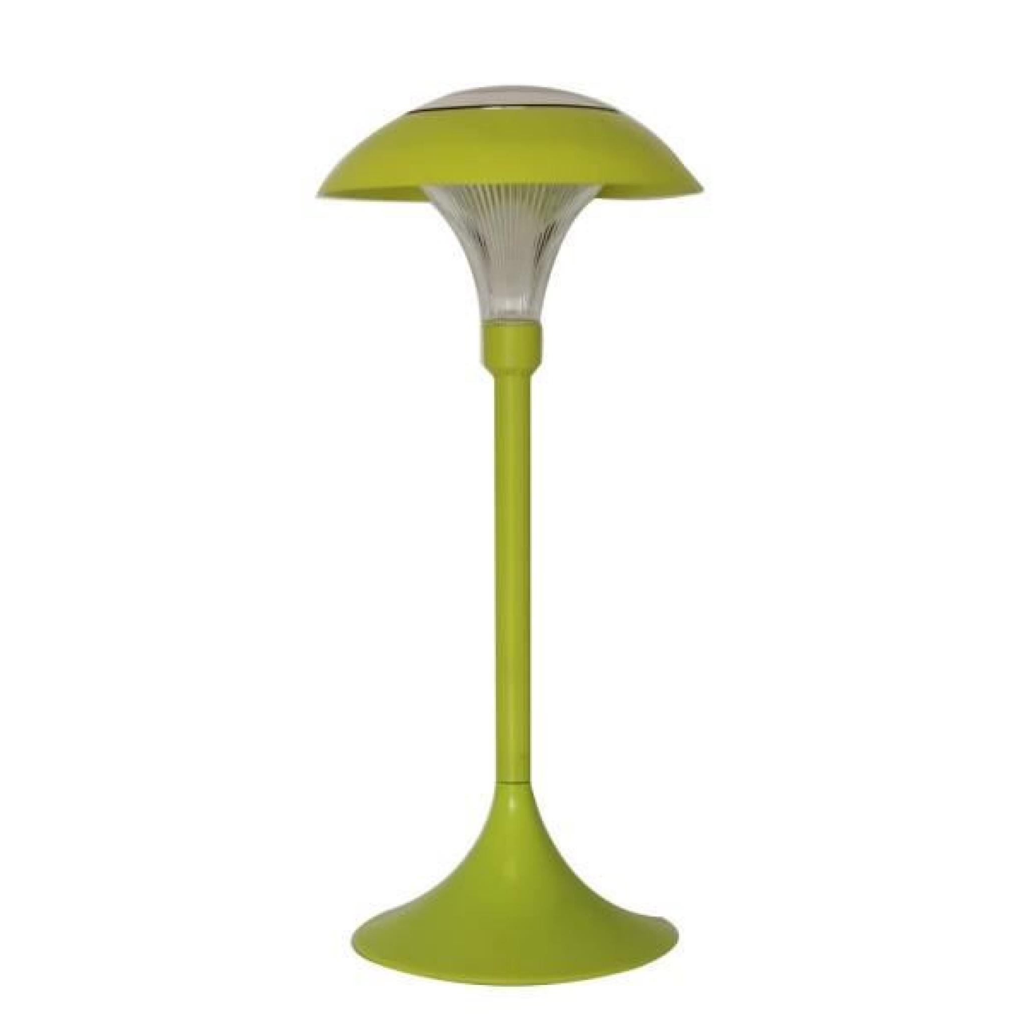 Lampe solaire de table verte
