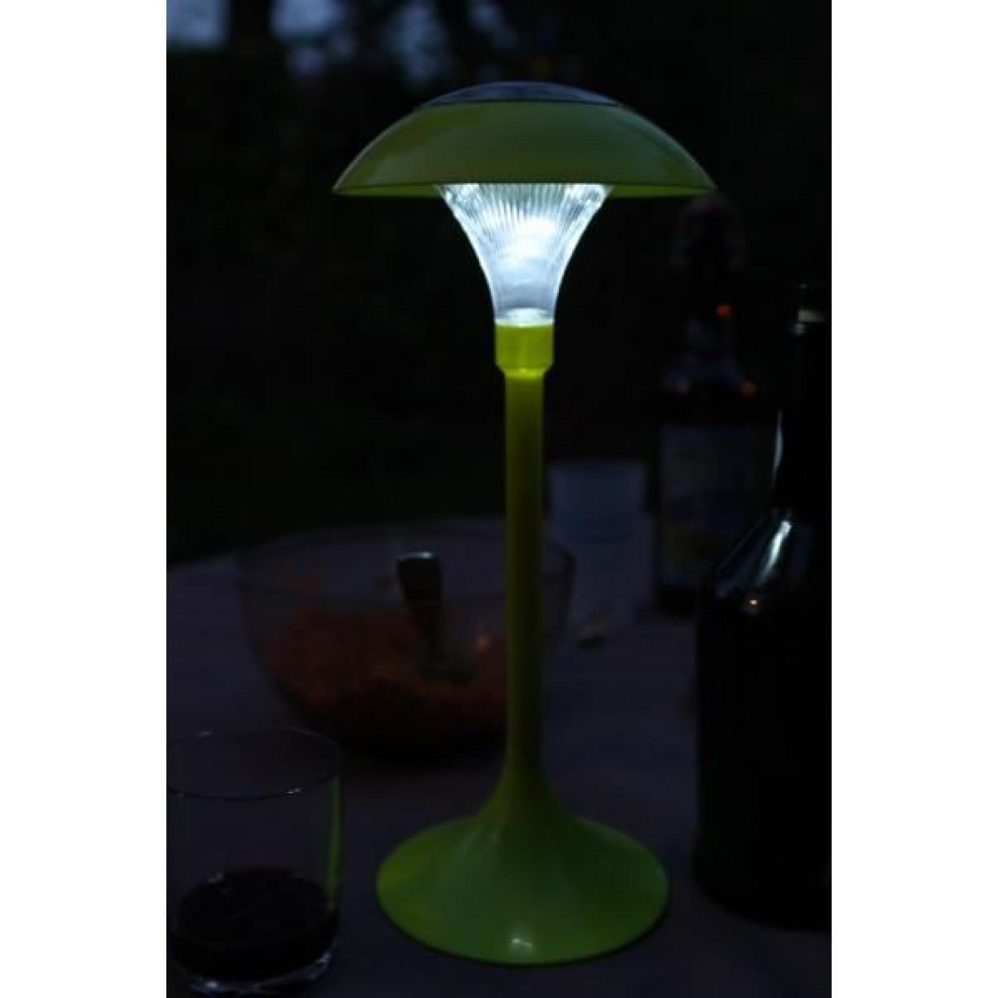 Lampe solaire de table verte pas cher
