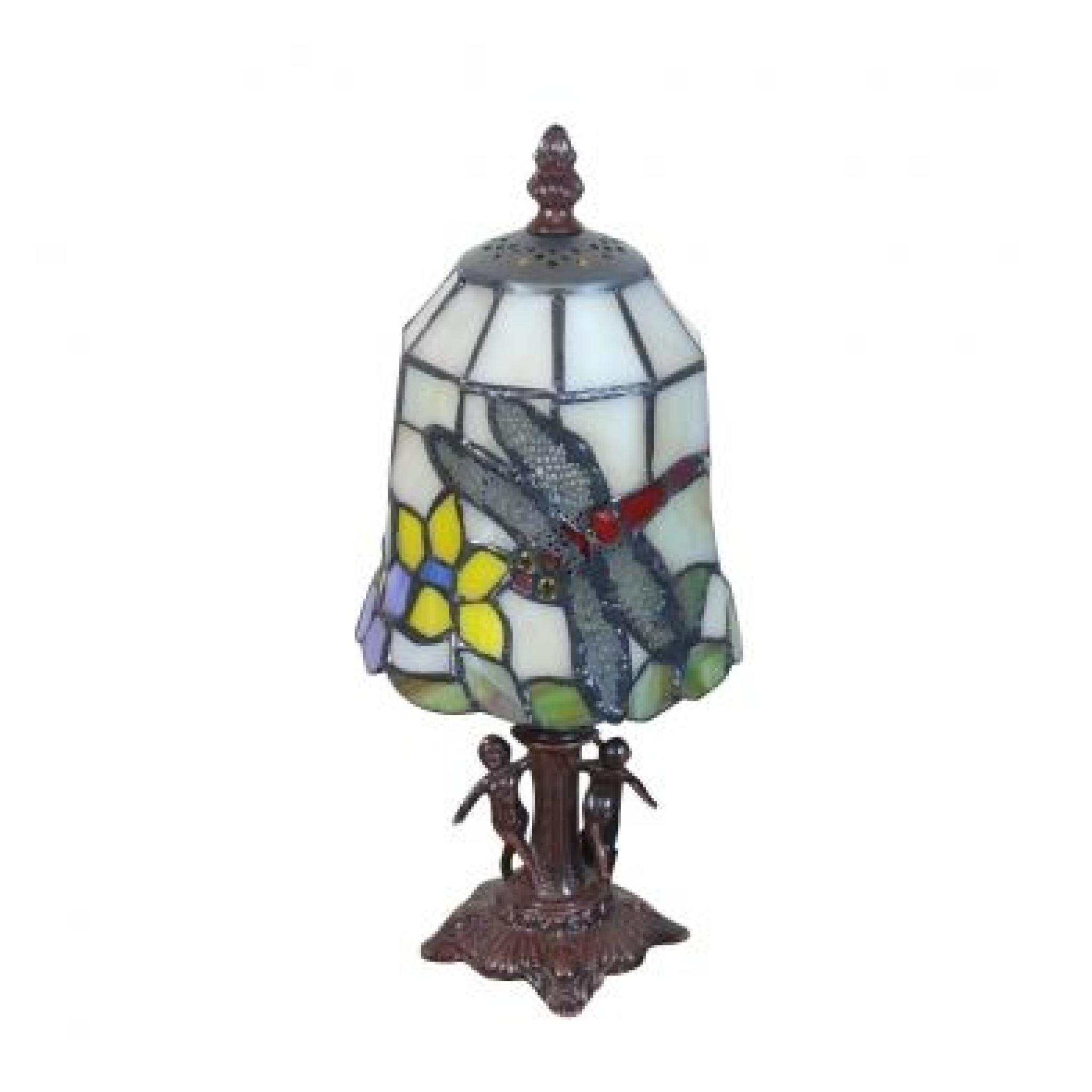 Lampe style Tiffany aux angelots pas cher