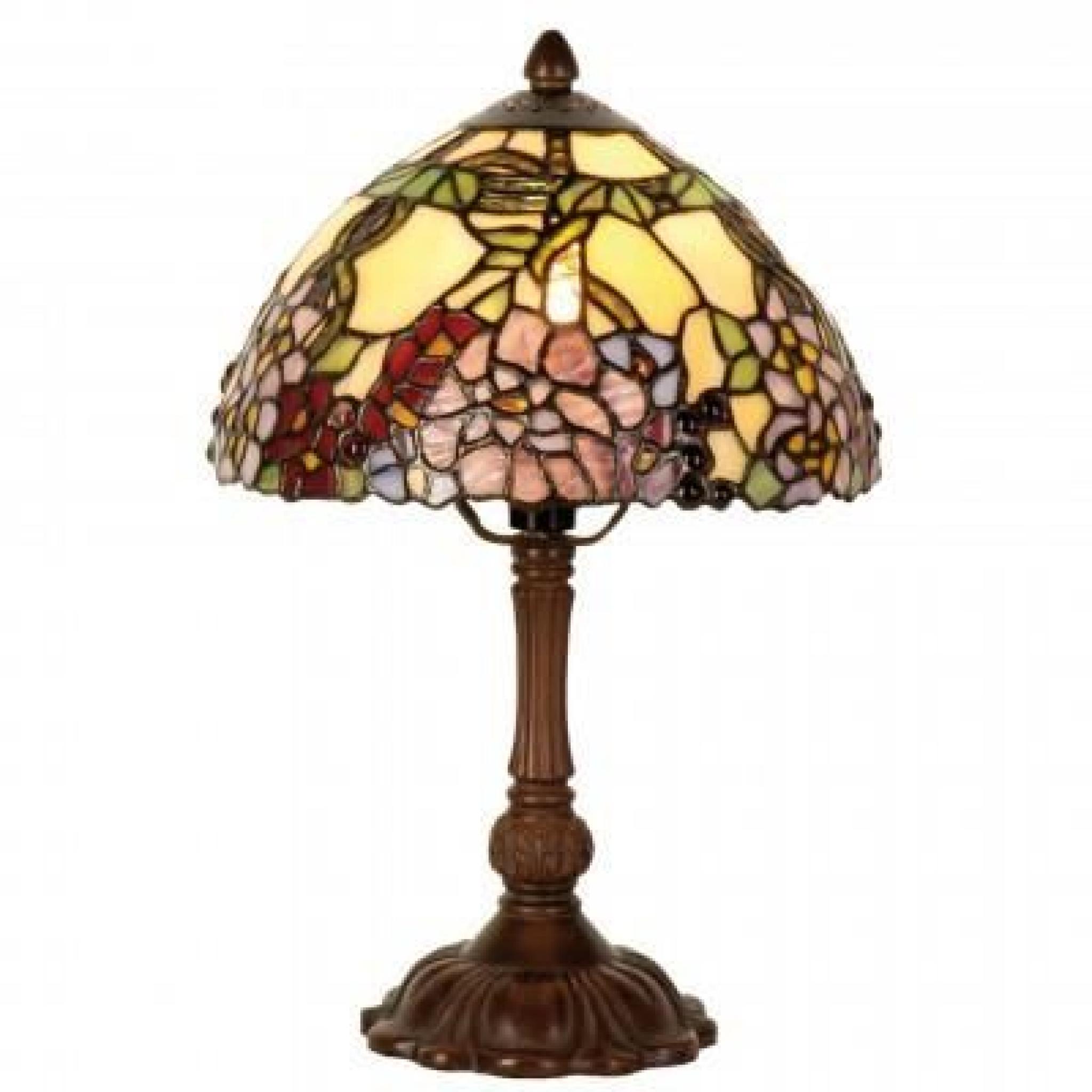 lampe style Tiffany reproduction lampe Tiffany en verre coloré et métal
