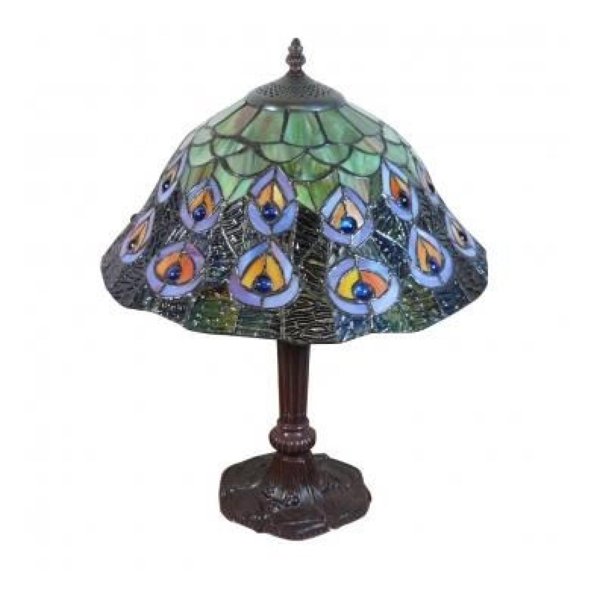 Lampe Tiffany peacock  pas cher