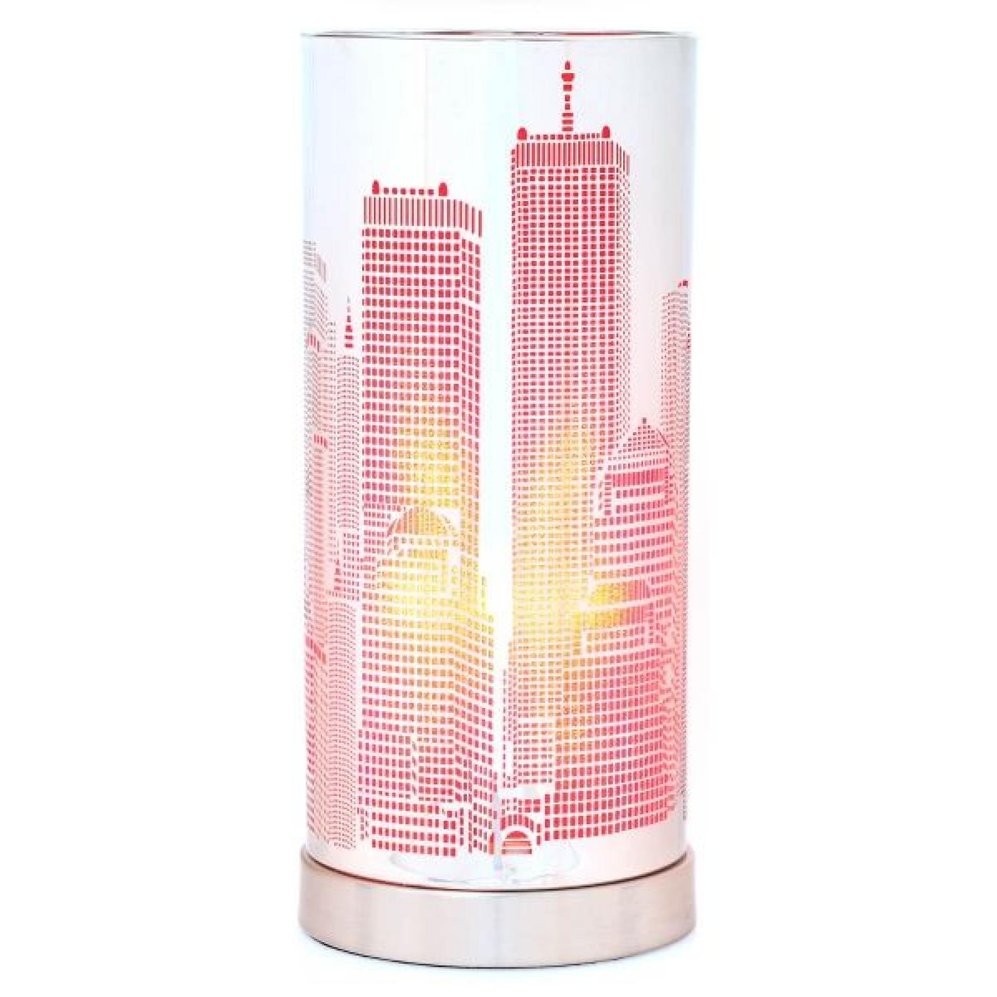 LAMPE TOUCH CITY CYLINDRE coloris : Rose
