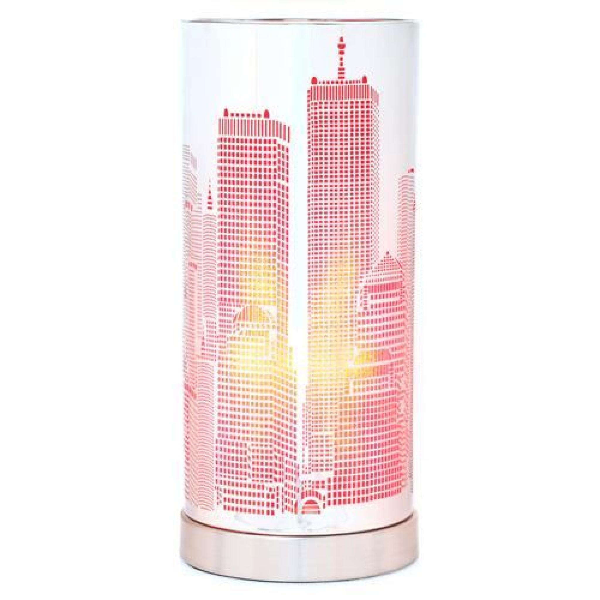 Lampe Touch cylindrique NYC et ampoule - Métal ...