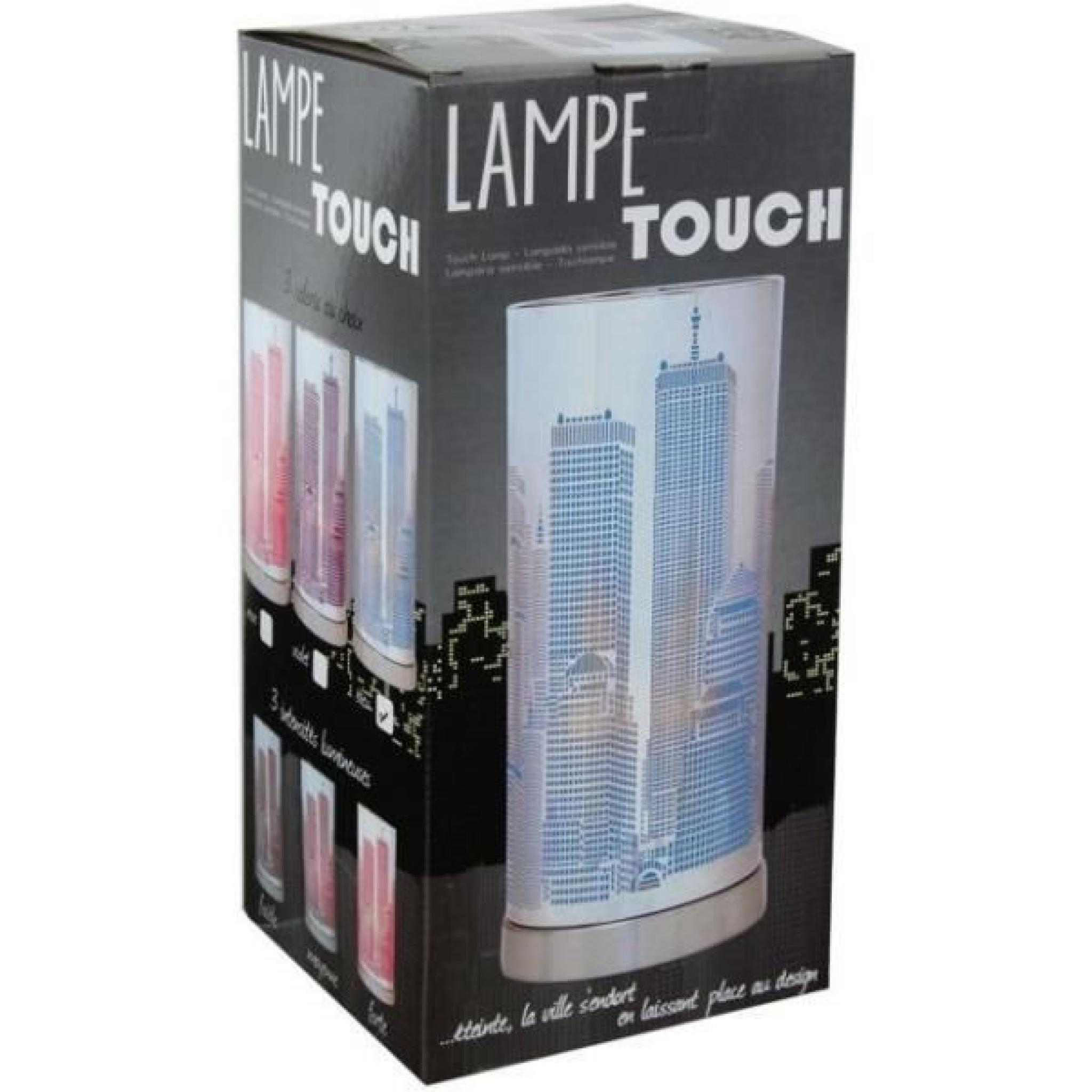Lampe Touch New-York avec variateur Modele Violet pas cher