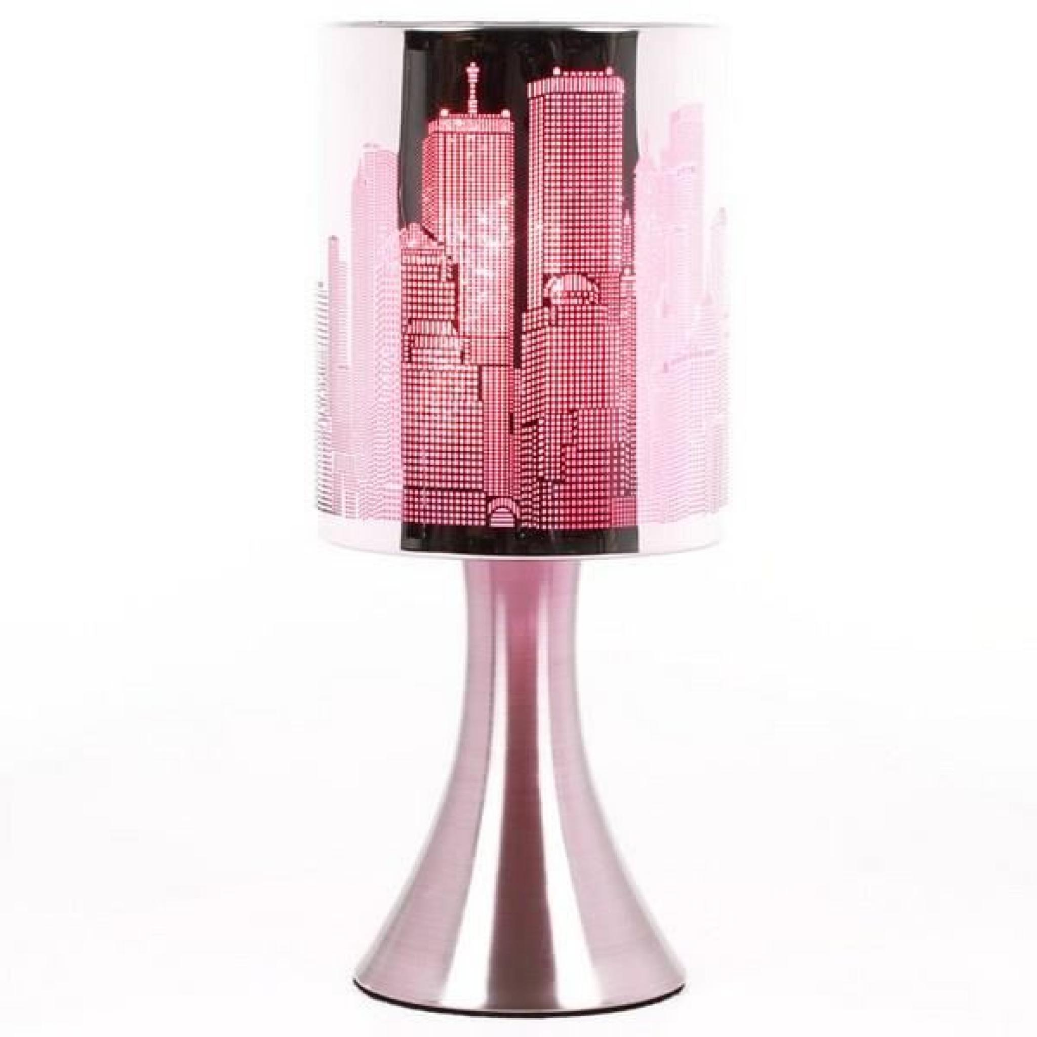 Lampe Touch New-York City a variateur Modele Rose pas cher