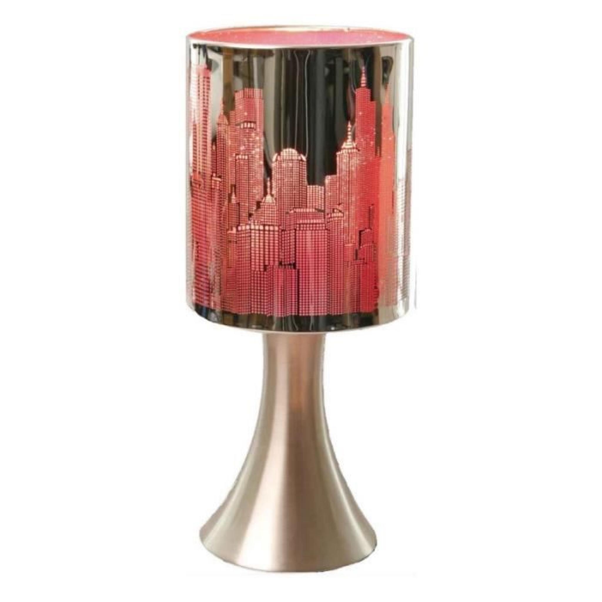 Lampe touch New York City - Rouge - Tactile