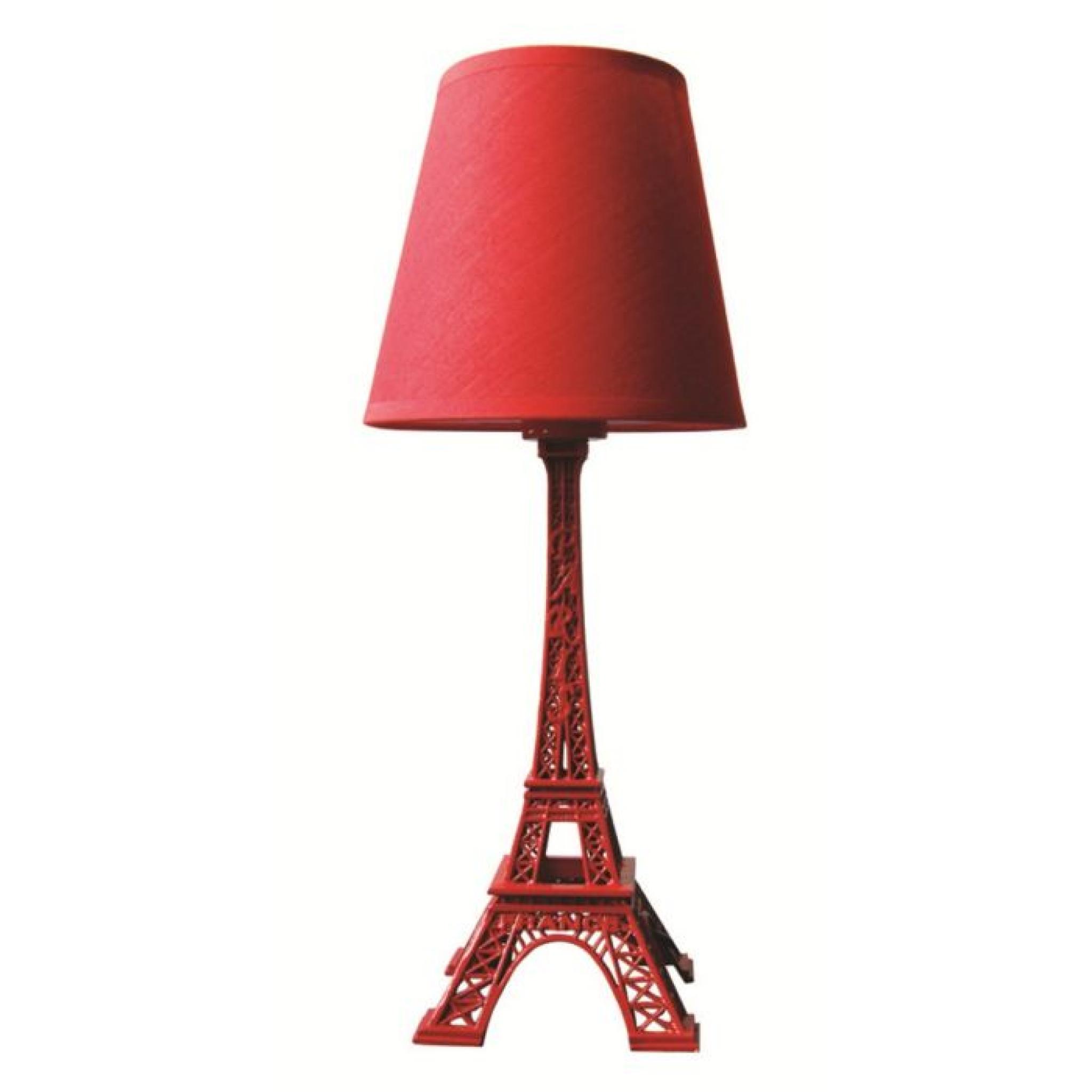 LAMPE TOUR EIFFEL Rouge hauteur 38 cm
