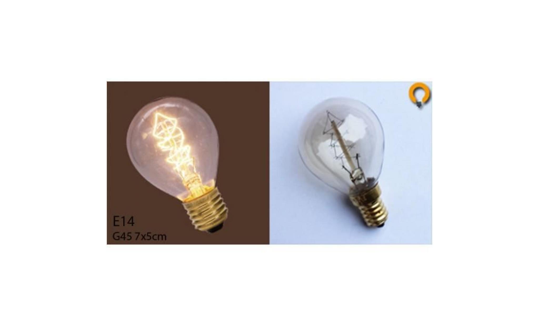 Lampe vintage bulb Edison E14 G45 Spirale pas cher