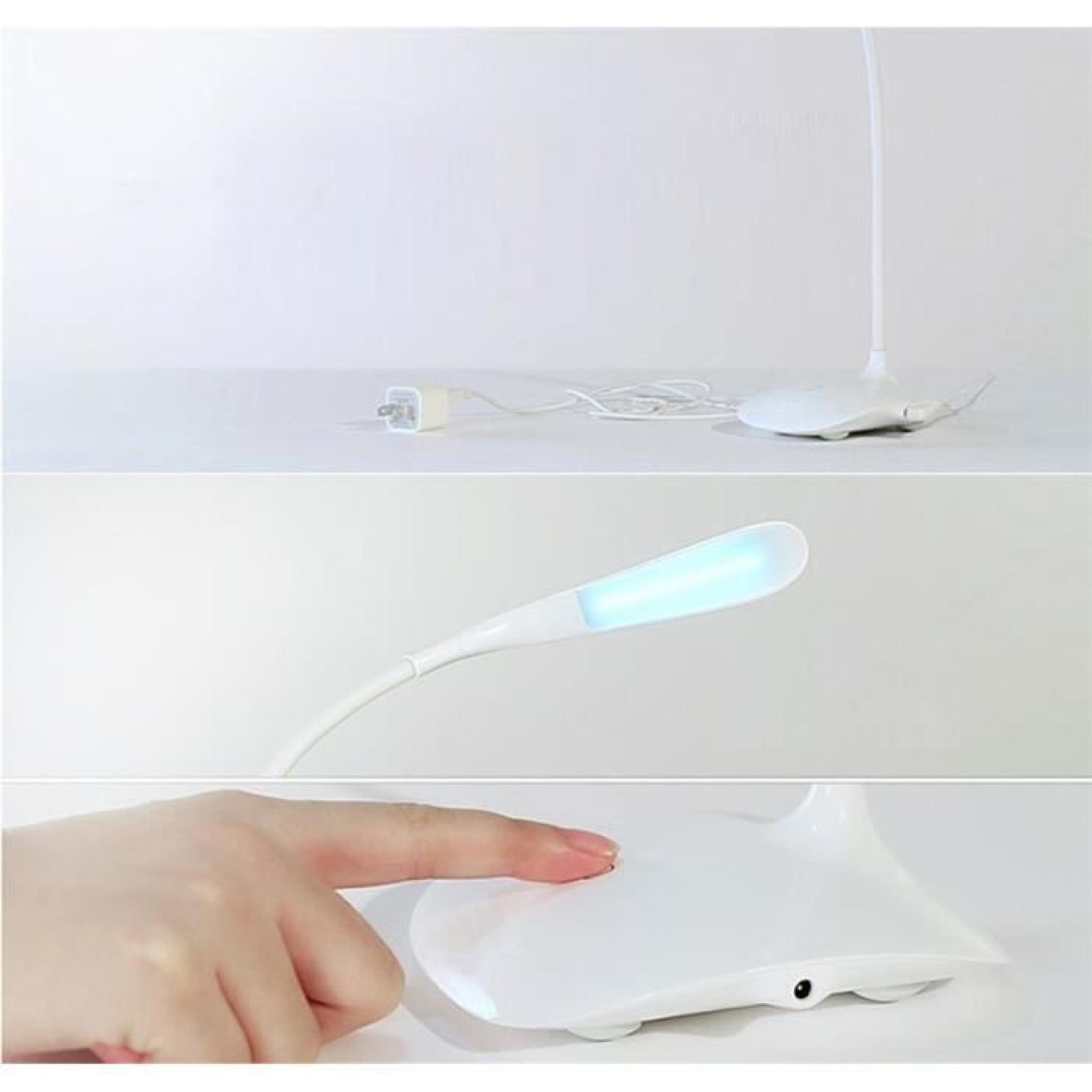 Lampes De Table Lecture Bureau Flexible LED Interrupteur Tactile Réglable USB Bleu pas cher