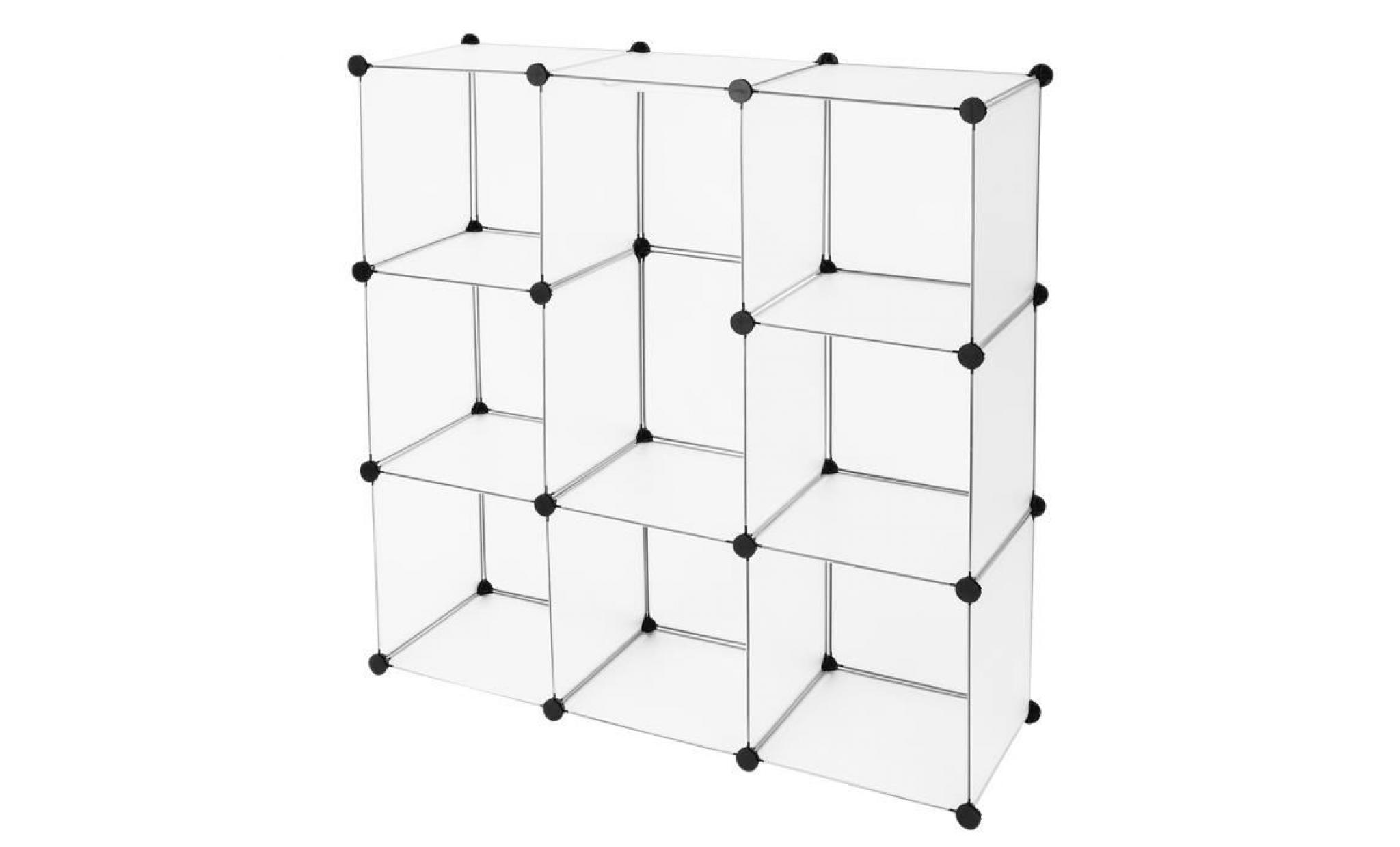 langria 9 cube armoire de chambre avec des portes blanc pas cher