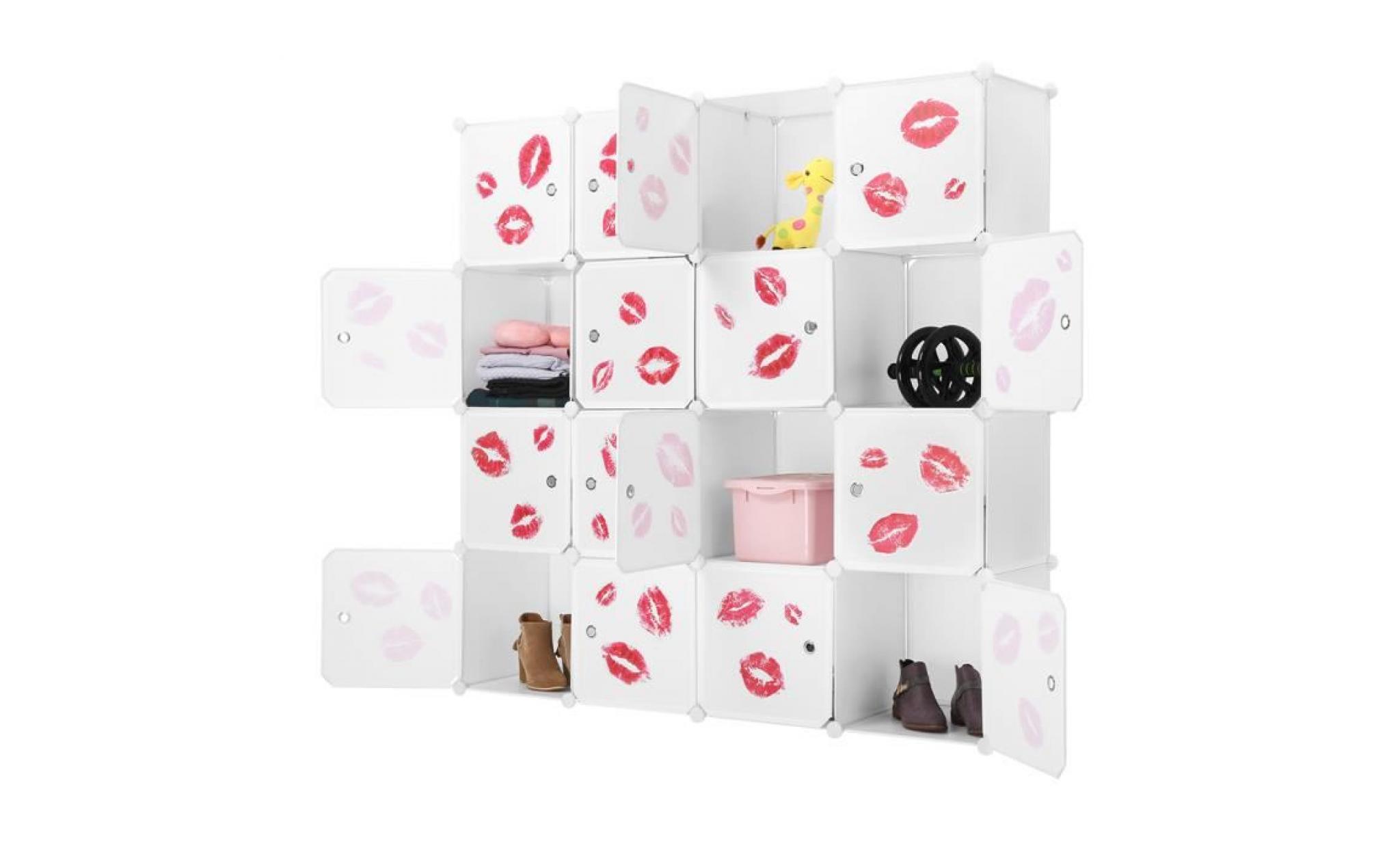 langria armoires Étagères plastique meuble rangement chambre enfants, bébés 8 cubes