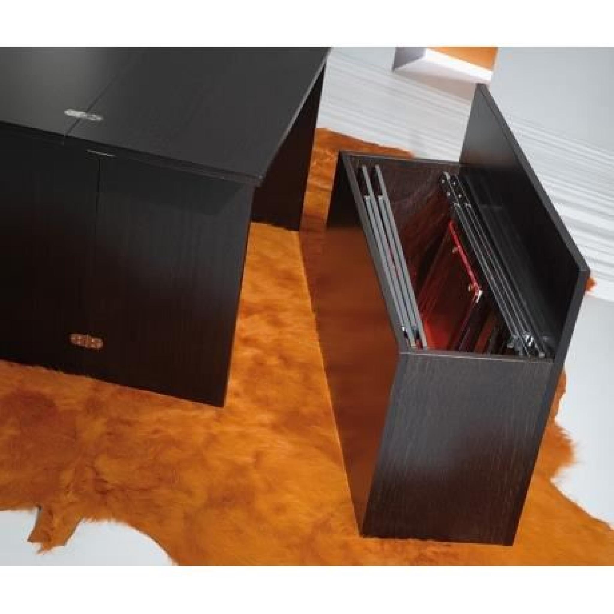 LAVA - Console table à rabats wengé avec banc inclus pas cher