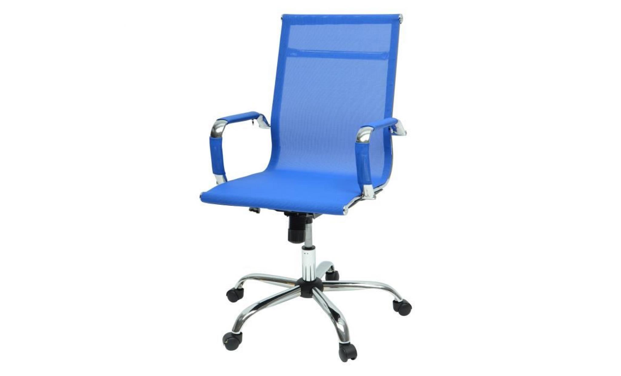 law chaise de bureau   tissu bleu   style contemporain   l 57 x p 77 cm