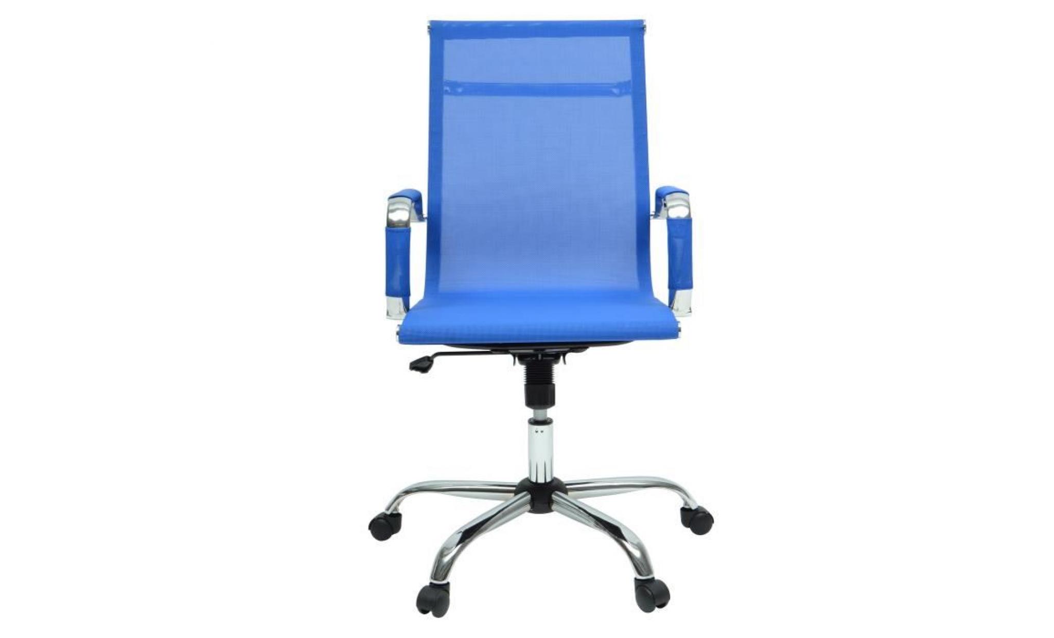 law chaise de bureau   tissu bleu   style contemporain   l 57 x p 77 cm pas cher