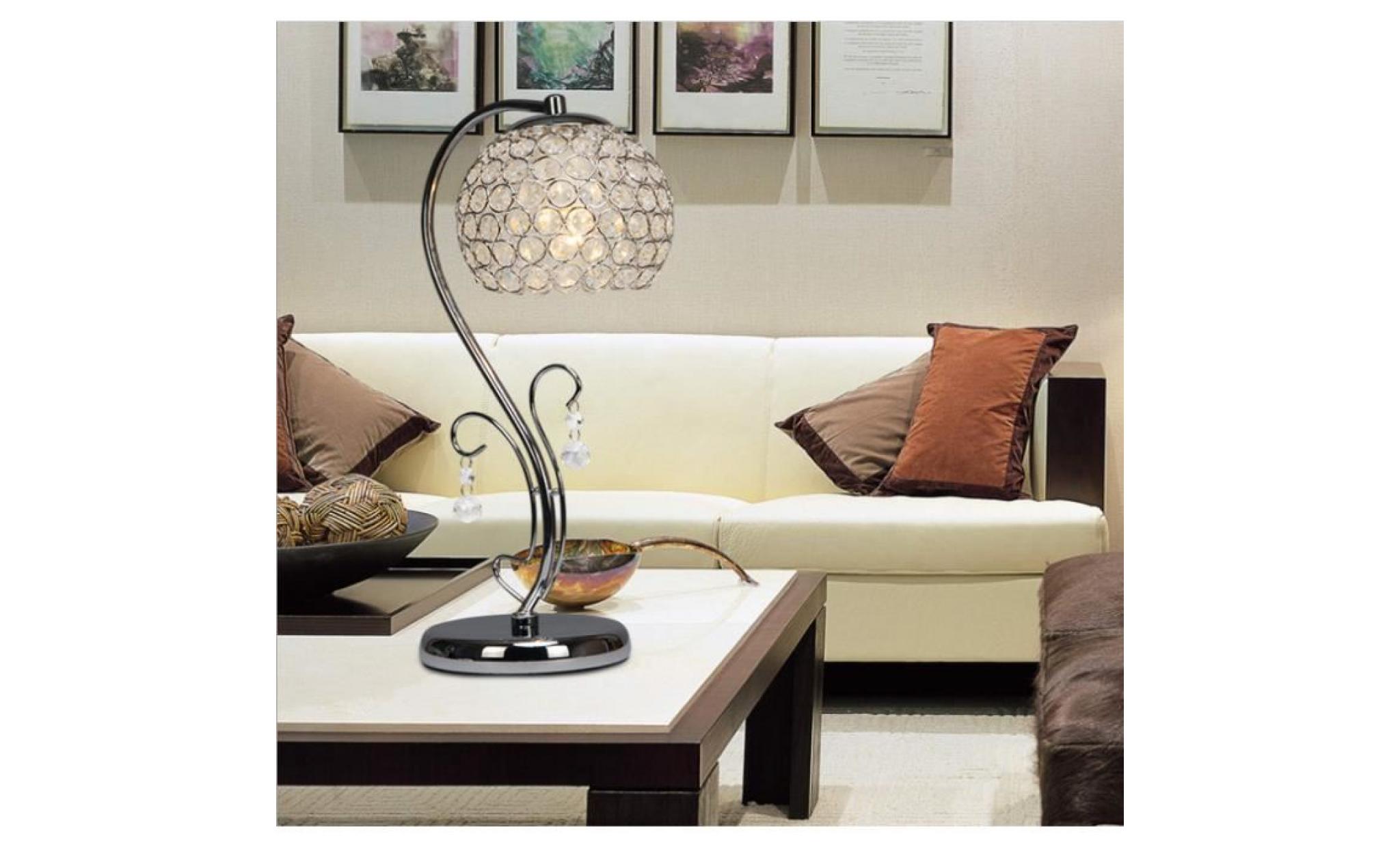 le salon moderne de cristal de décoration de table de lampe e27 porte le support de salon / pièce de chambre / lampes de chevet