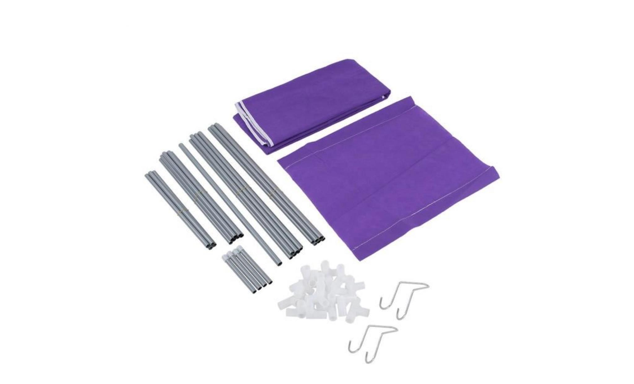 le support accrochant de stockage de rail de garde robe multiple simple de toile étire des meubles à la maison(violet) pas cher