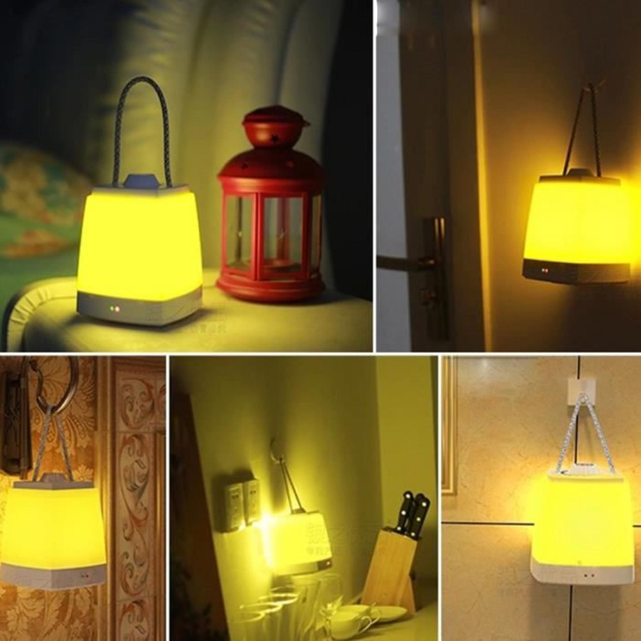 LED creative portable dimmable lampe de table économie d'énergie charging petite tape veilleuse-Lumière d'urgence-La lumière jaune