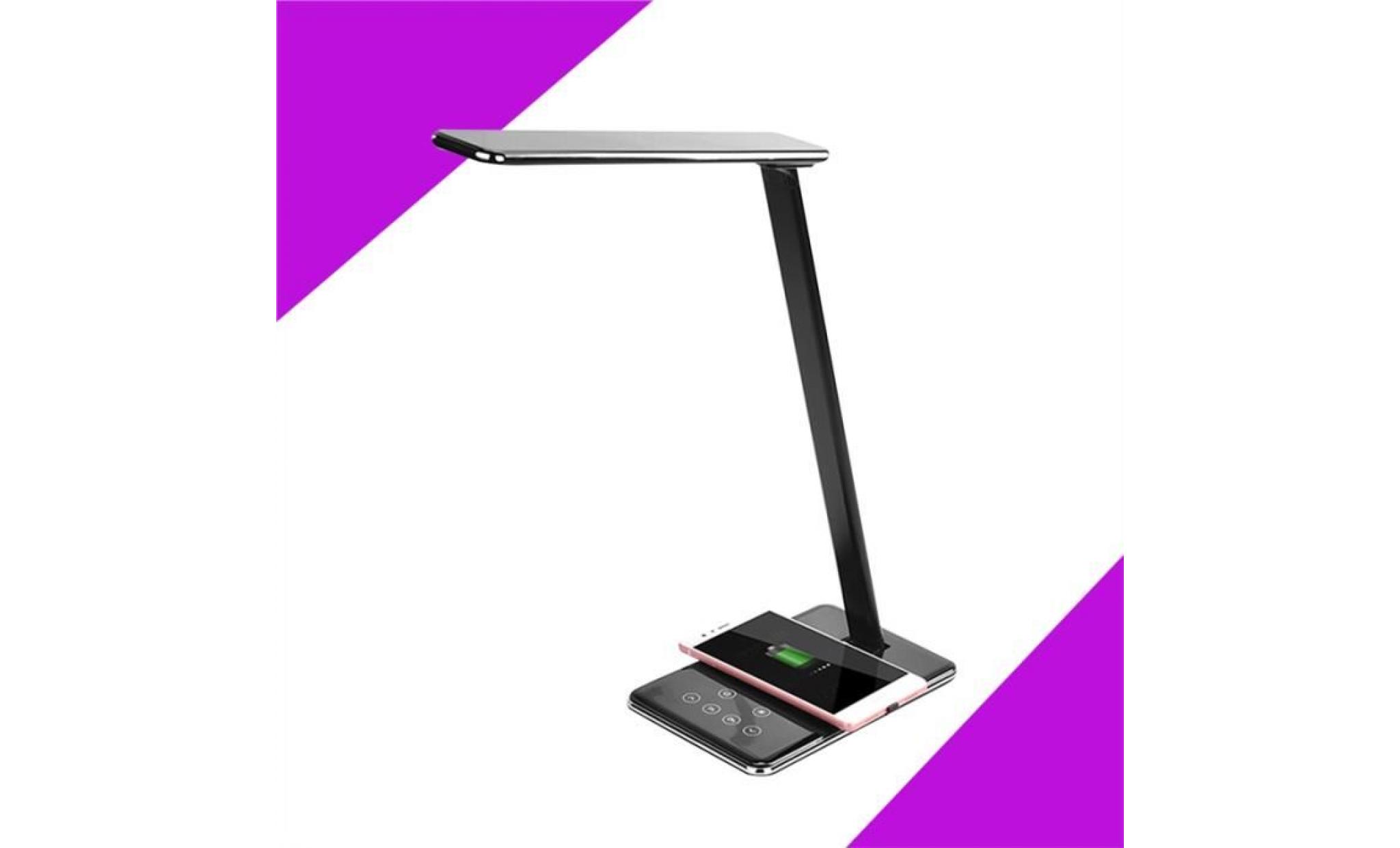 led lampe de bureau dimmable pliante table de chevet lumière avec chargeur sans fil qi touch control 4 température de couleur avec pas cher