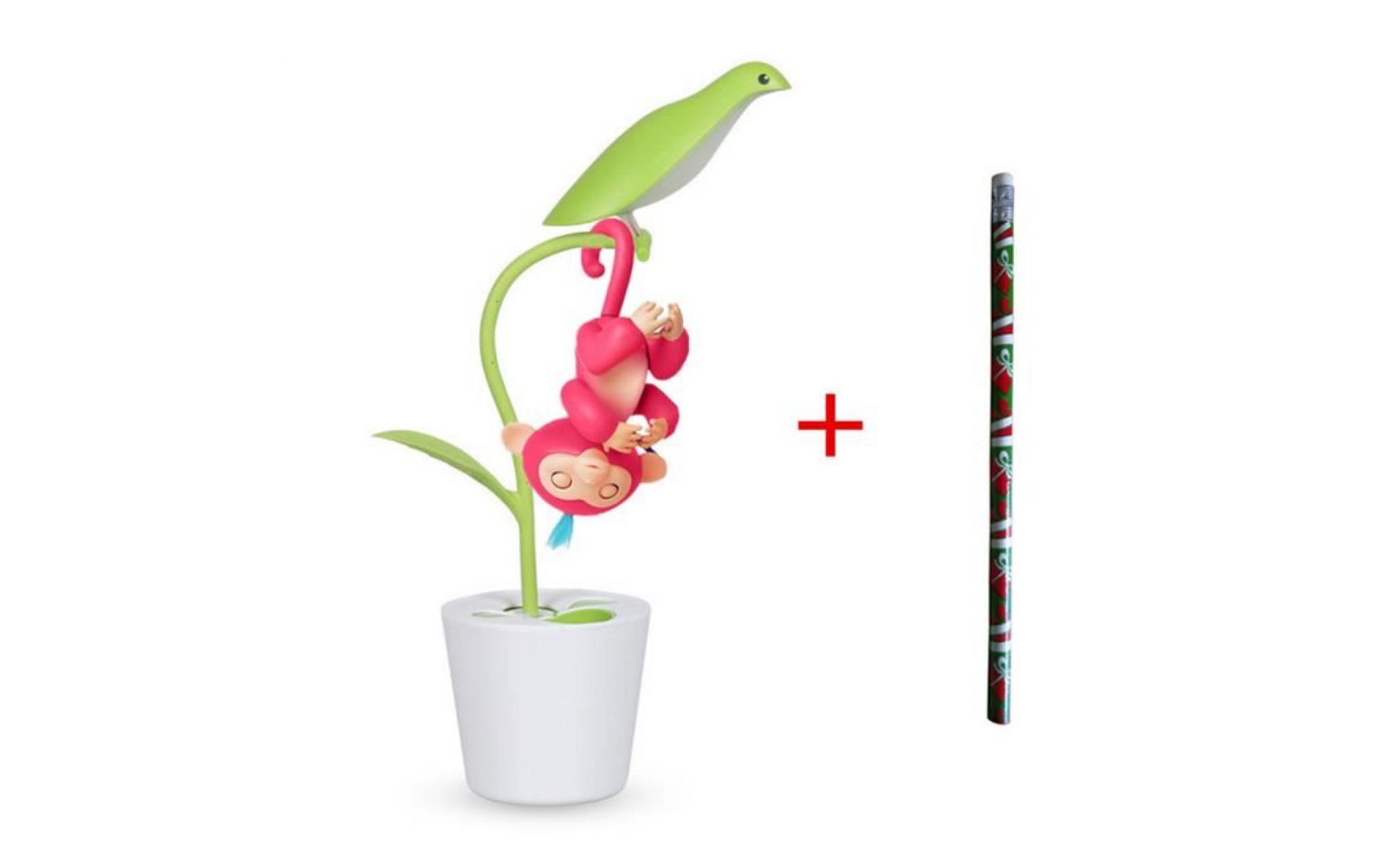led light pen holder monkey climbing  platform for finger monkey and pencil pageare1746 pageare1746