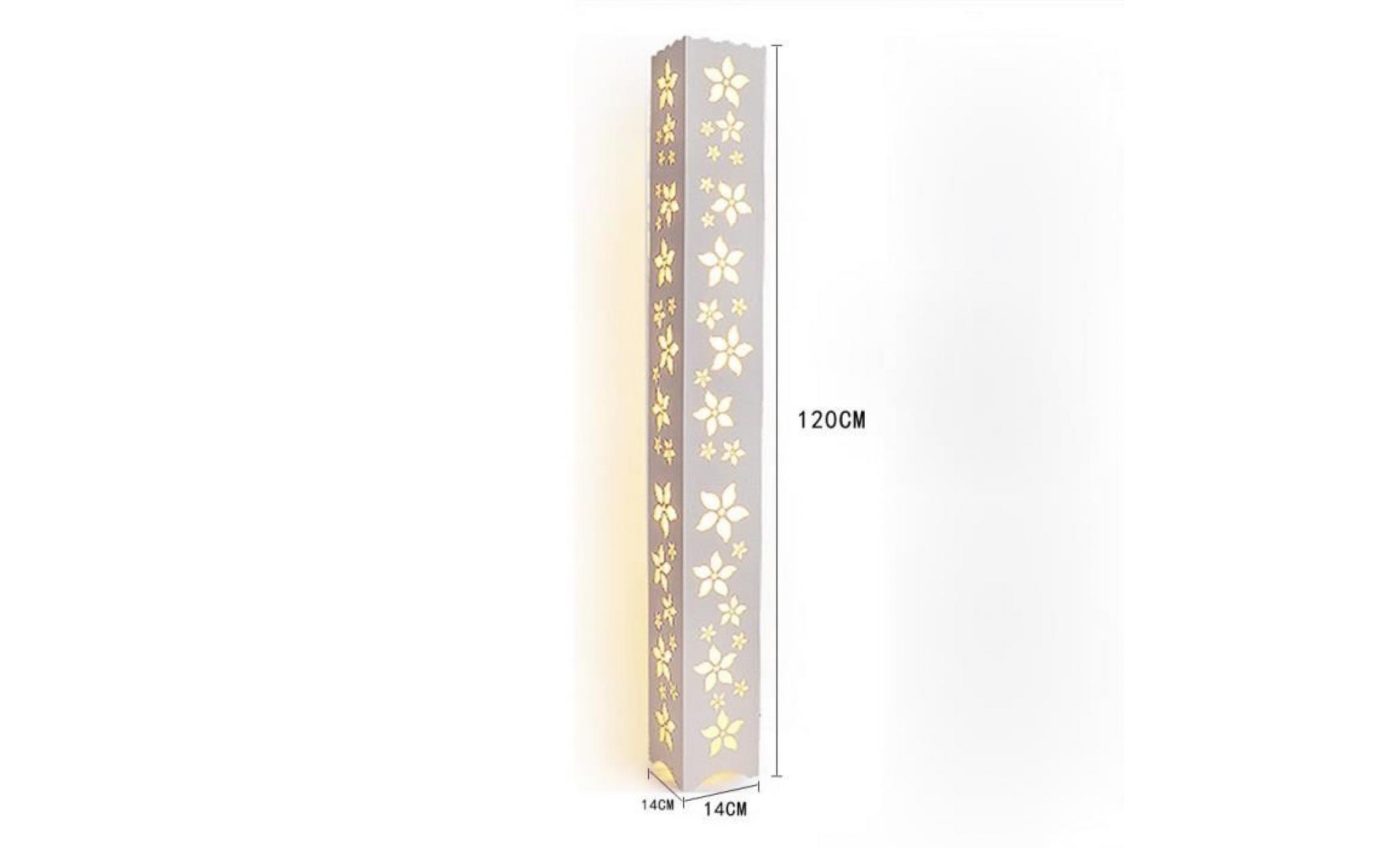 led moderne lampadaires blanc chaud pvc bois plaque en plastique à pédale , hauteur 120 cm (fleurs) pas cher