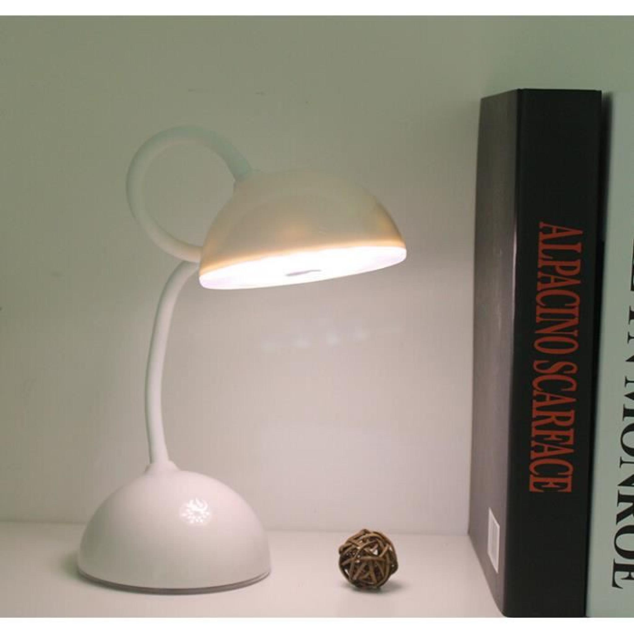 LED rechargeable Mini-casque USB belle chambre lampe de chevet petite lampe de table étudiant dortoir (bleu) pas cher