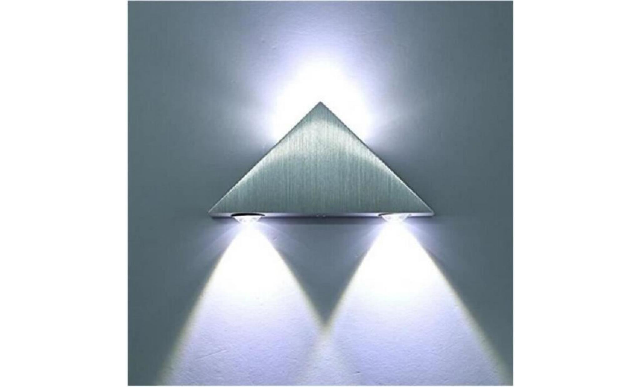 ledgle 3w applique luminaire intérieur led lampe murale triangle moderne led veilleuse blanc froid