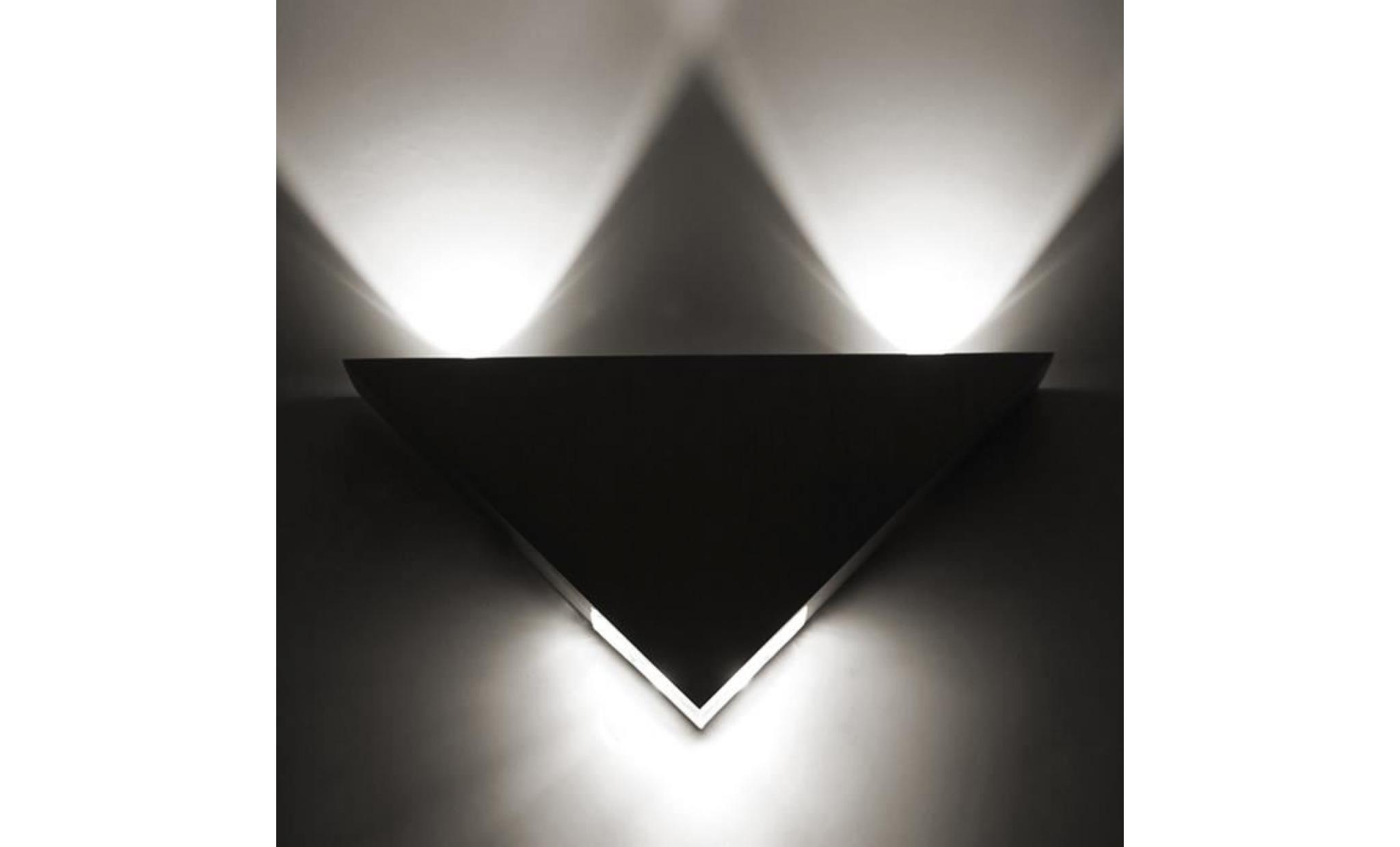 ledgle 3w applique luminaire intérieur led lampe murale triangle moderne led veilleuse blanc froid pas cher
