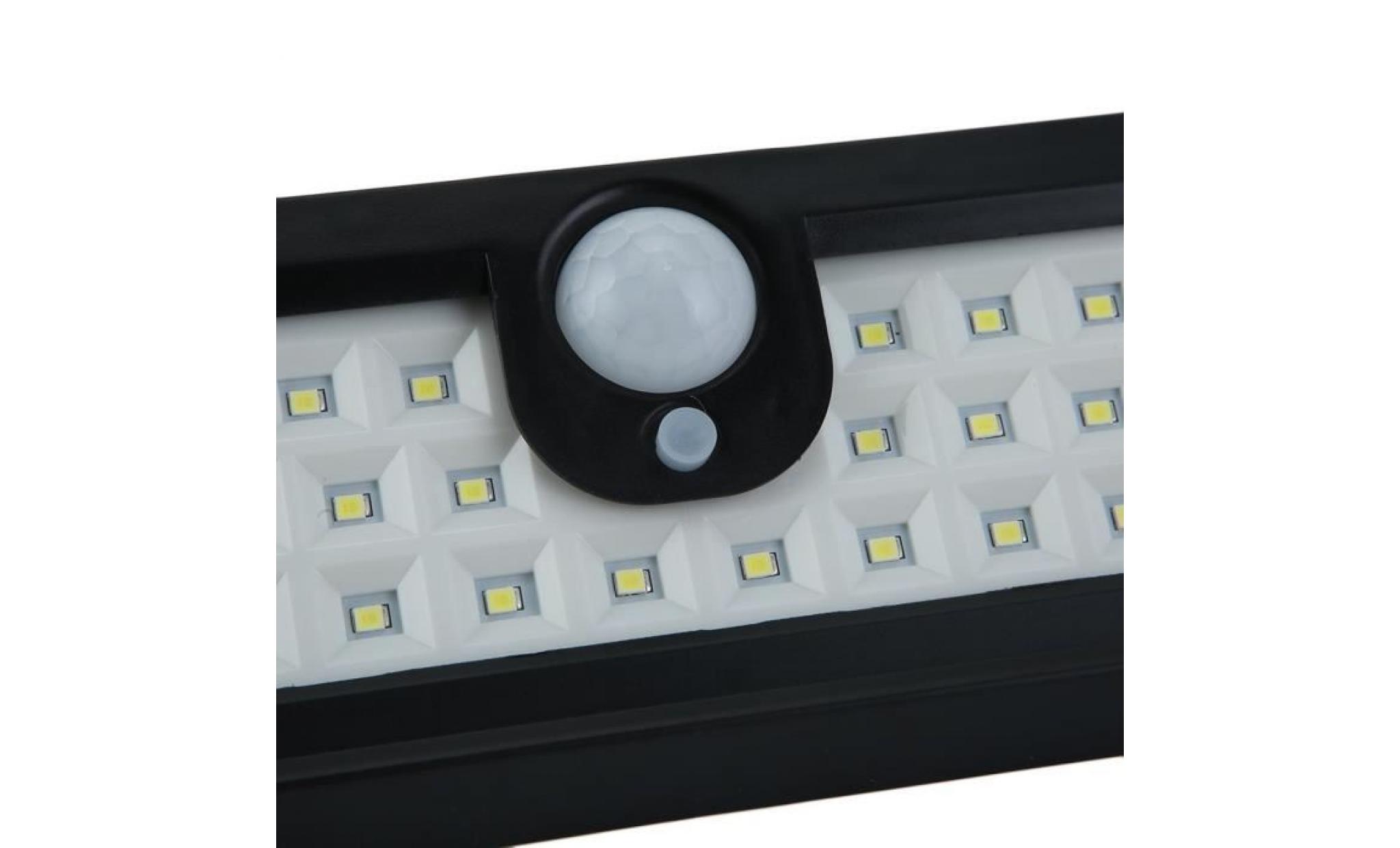 leshp®  ip 65 étanche lampe solaire 54 led automatique capteur de mouvement applique murale pas cher
