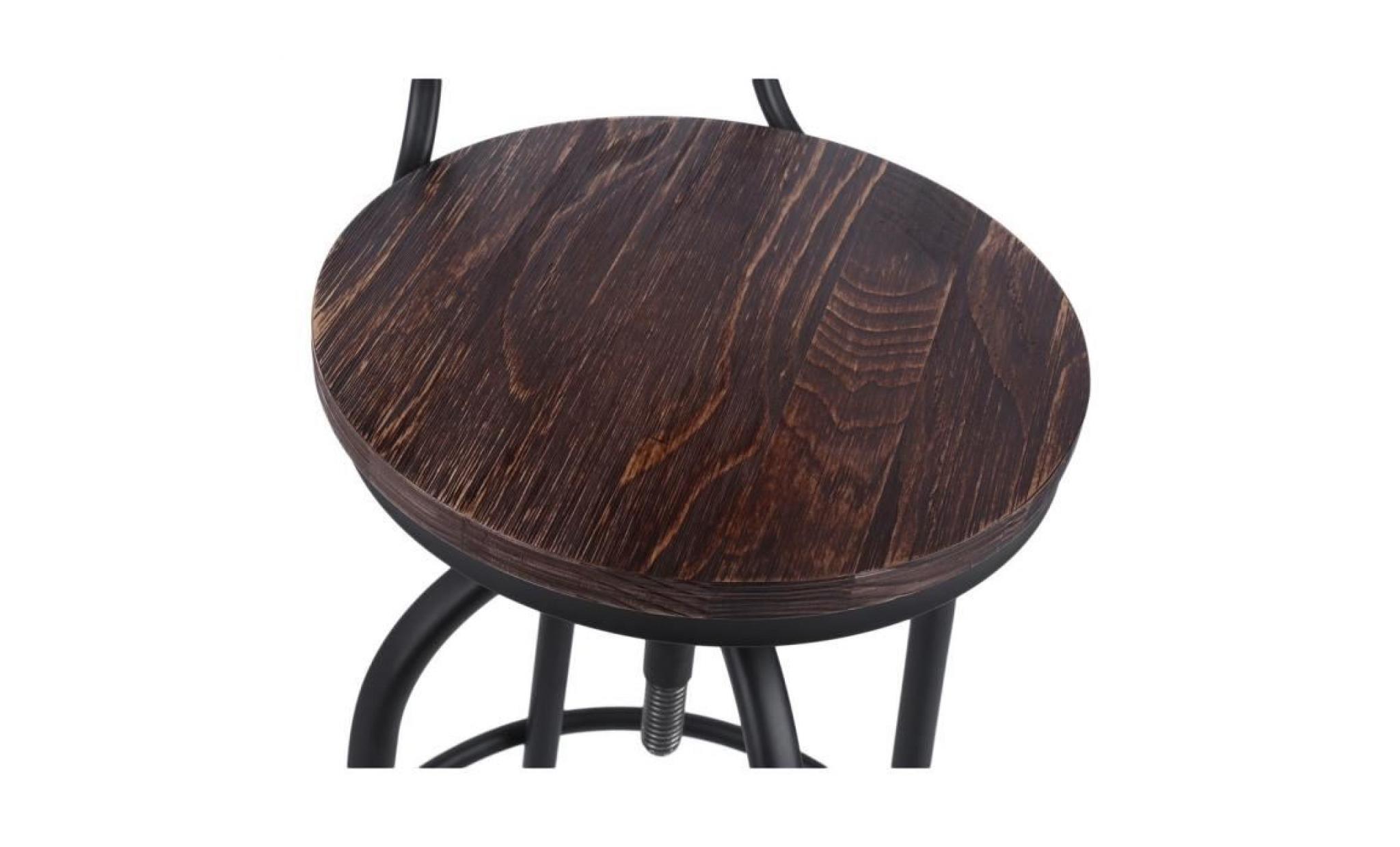 leshp® tabouret de salle à manger solide   chaise moderne réglable tabouret de bar robuste pas cher