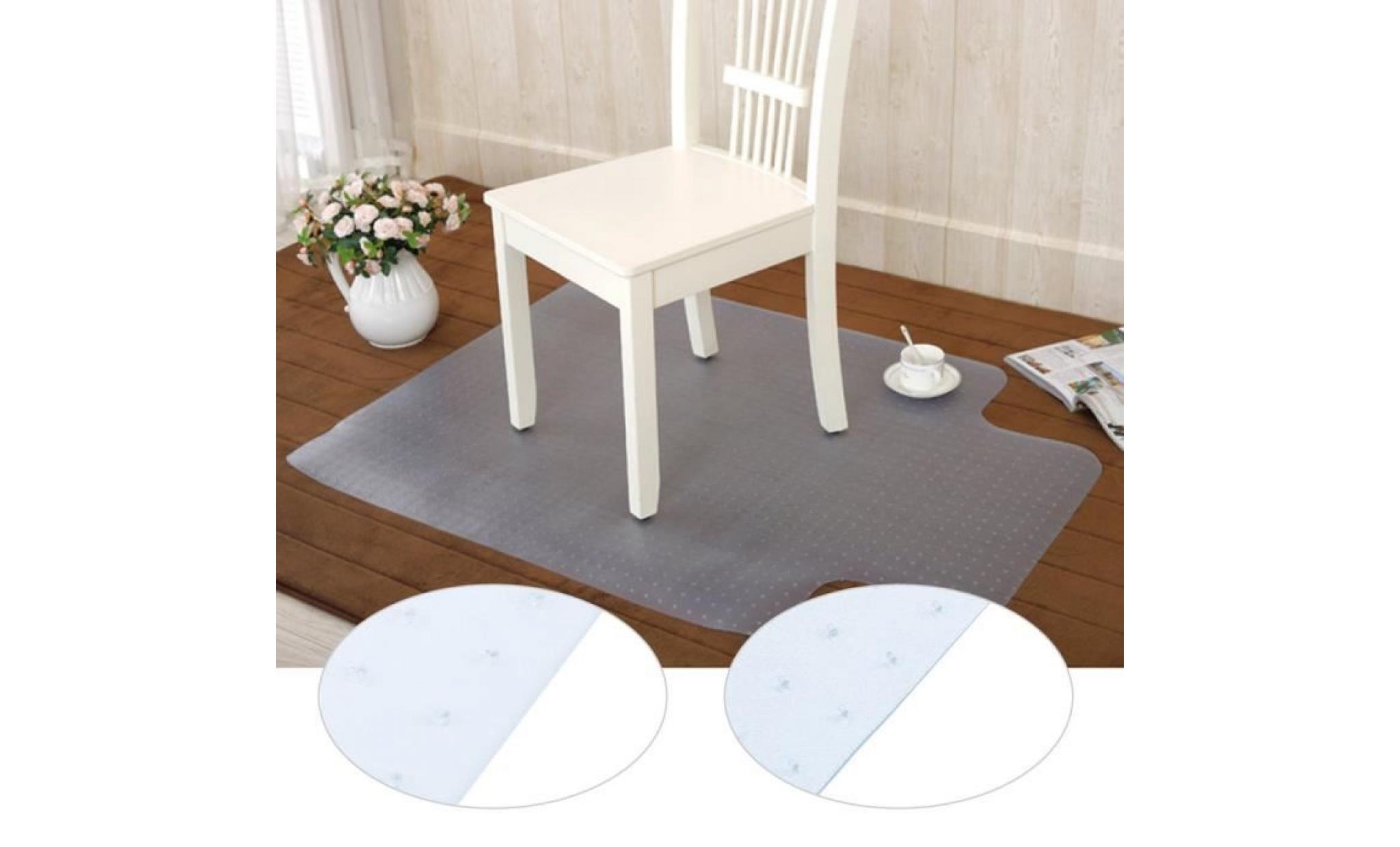 leshp® tapis de sol pour chaise fauteuil de bureau pvc transparant antidérapant   2.0mm120*90
