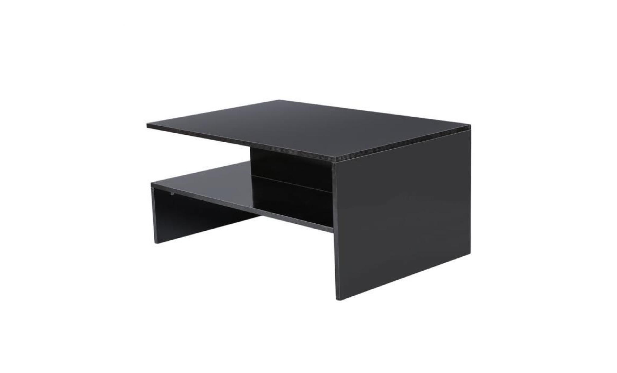 leshp table basse style contemporain noir 90 * 60 * 43cm pas cher