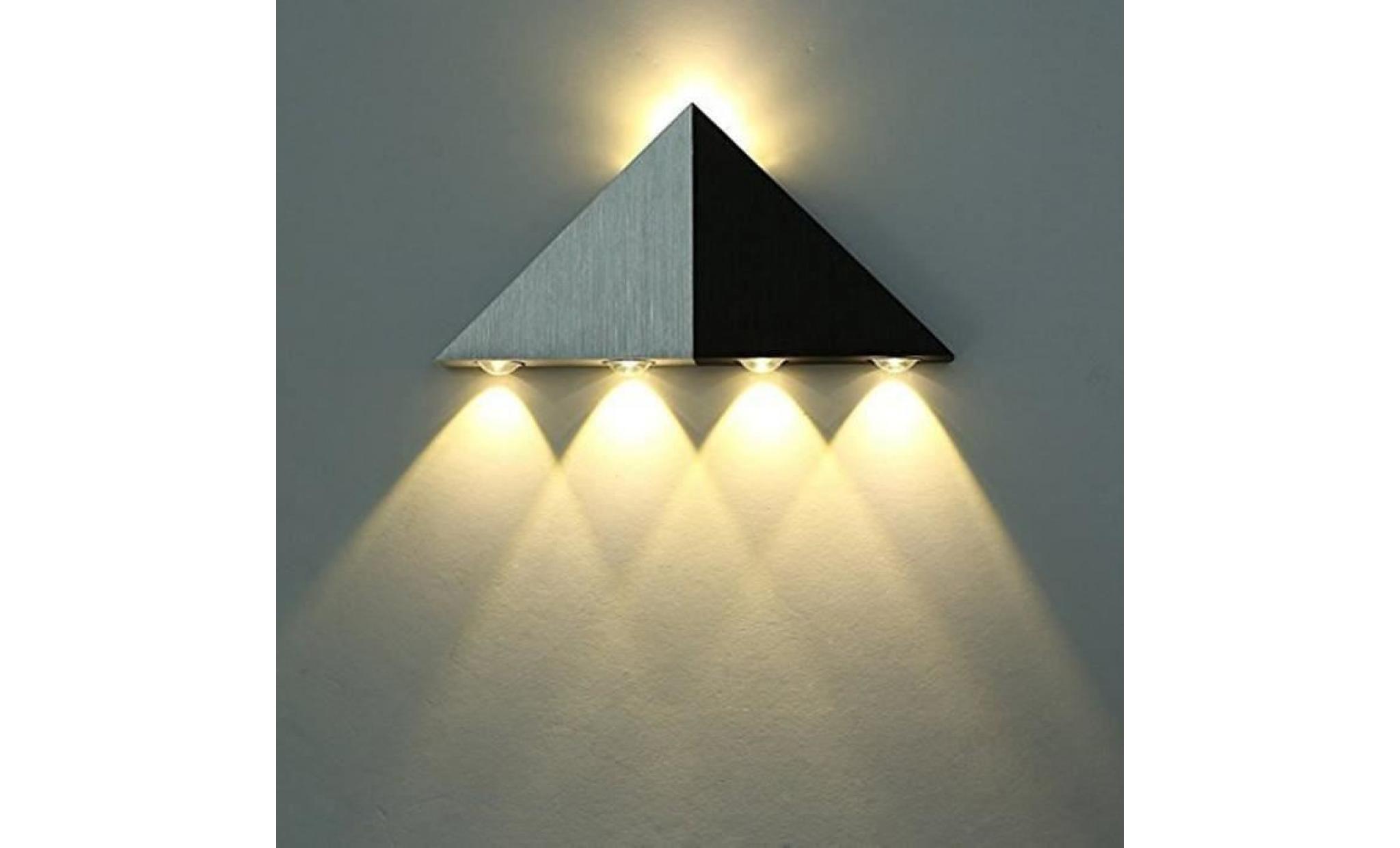 lightess applique murale 5w led triangle lampe design moderne eclairage décoratif en aluminium lampe murale pour chambre couloir