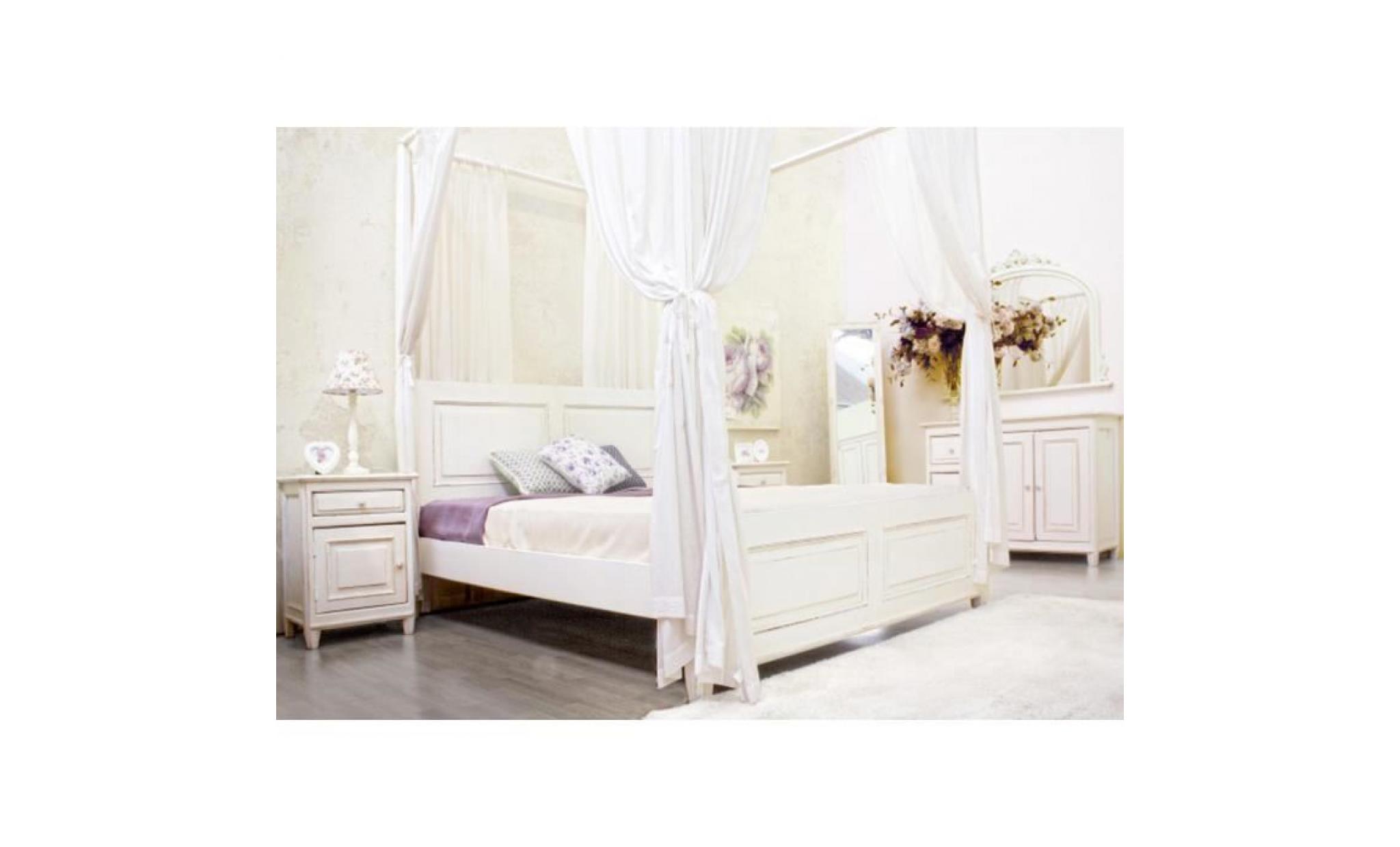 lit colette avec rideaux en bois   dim : l 175 x p 209 x h 210 cm pas cher