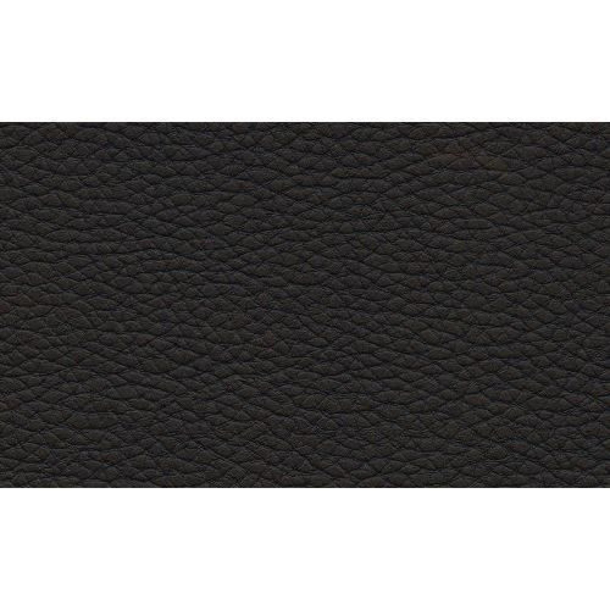 Lit design haut de gamme FOUQUET 140*190 cm tissu cuir éco noir pas cher