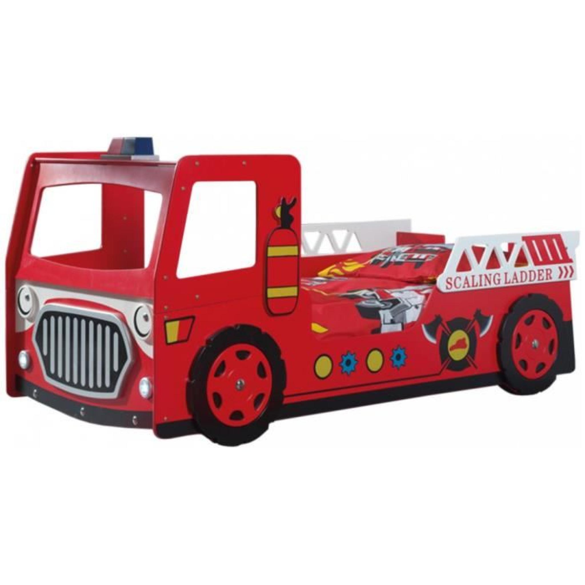 Lit enfant camion de pompier 90x200
