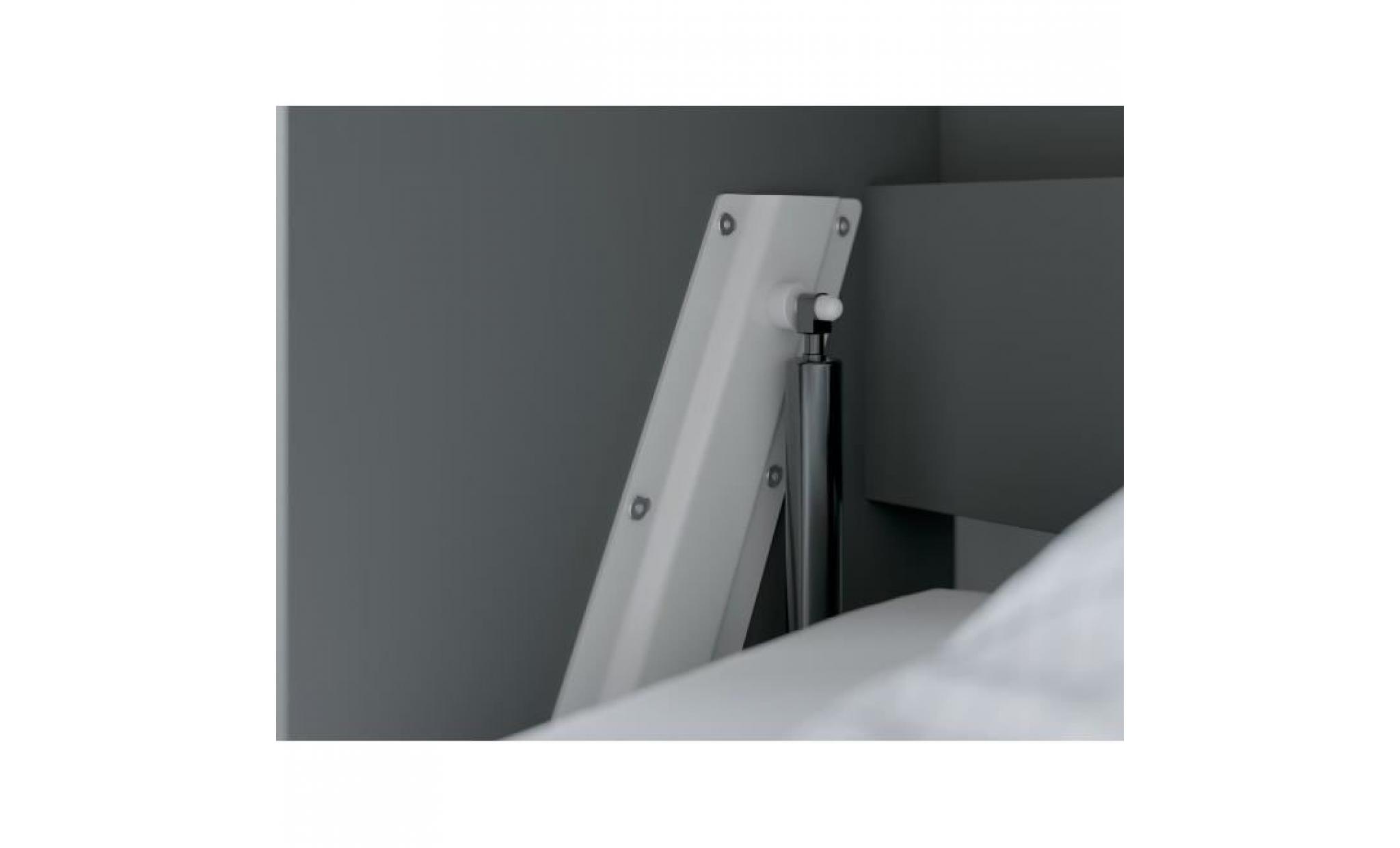 smartbett standard 90x200 vertical  chêne sonoma/anthracite devant brillant avec ressorts à gaz armoire lit escamotable pas cher