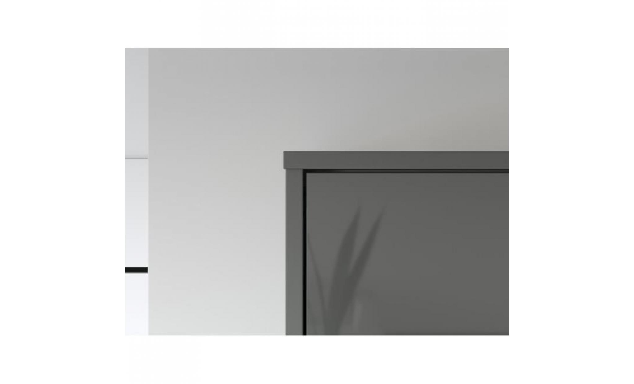 smartbett standard 90x200 vertical anthracite /anthracite devant brillant avec ressorts à gaz armoire lit escamotable pas cher