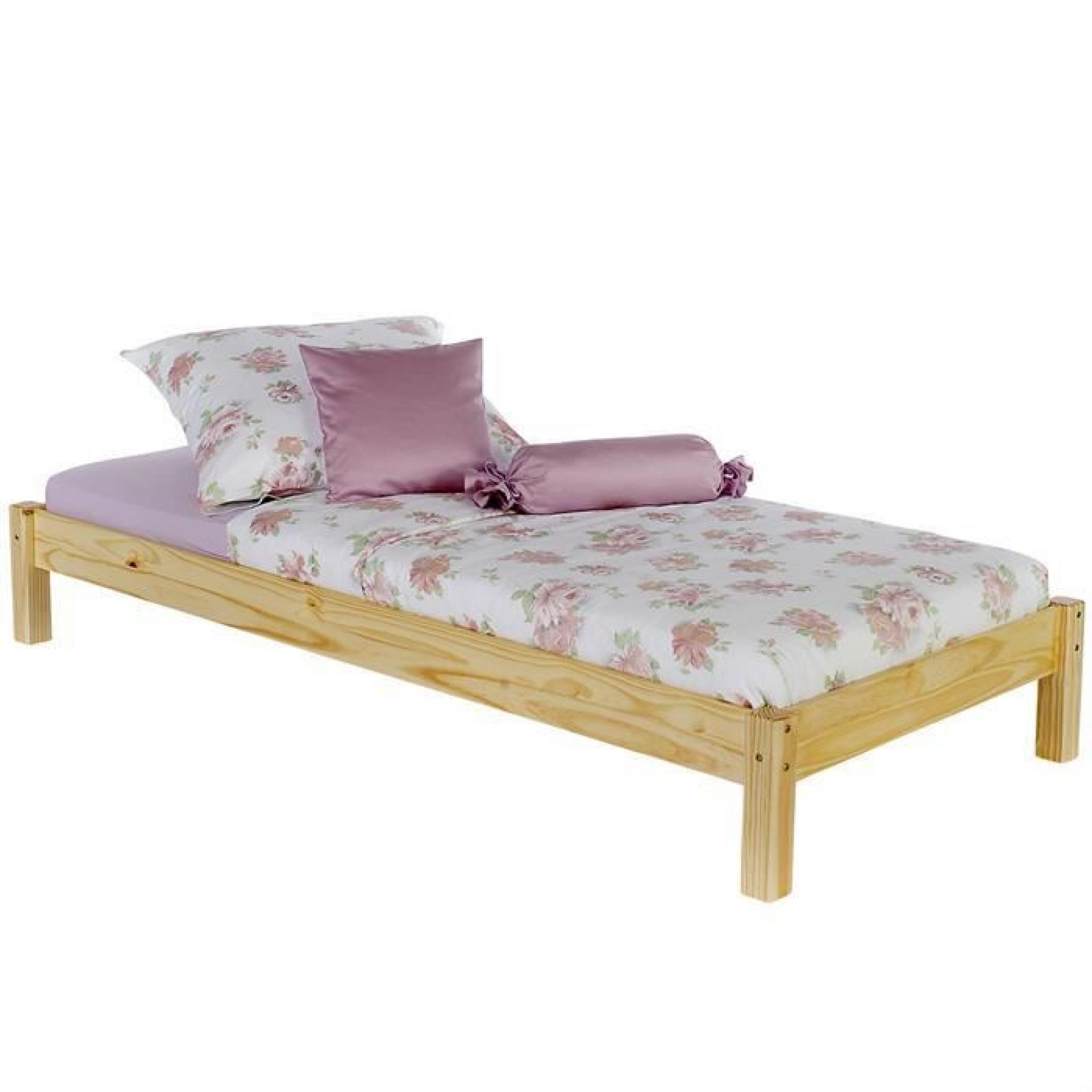 Lit futon TAIFUN 100x200 cm, vernis naturel