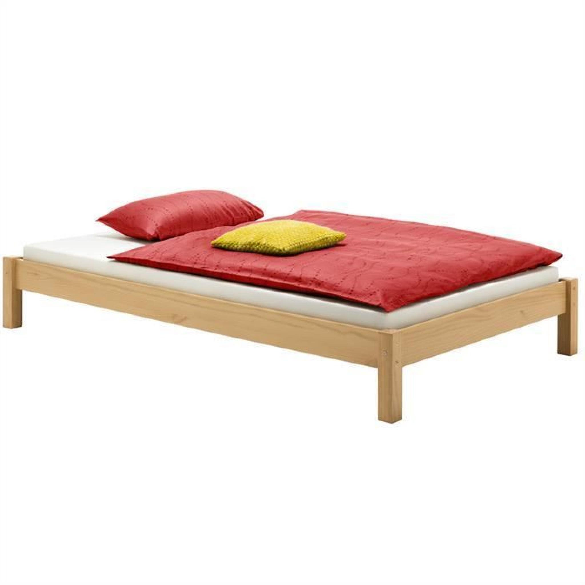 Lit futon TAIFUN 120x200 cm, lasuré coul. hêtre