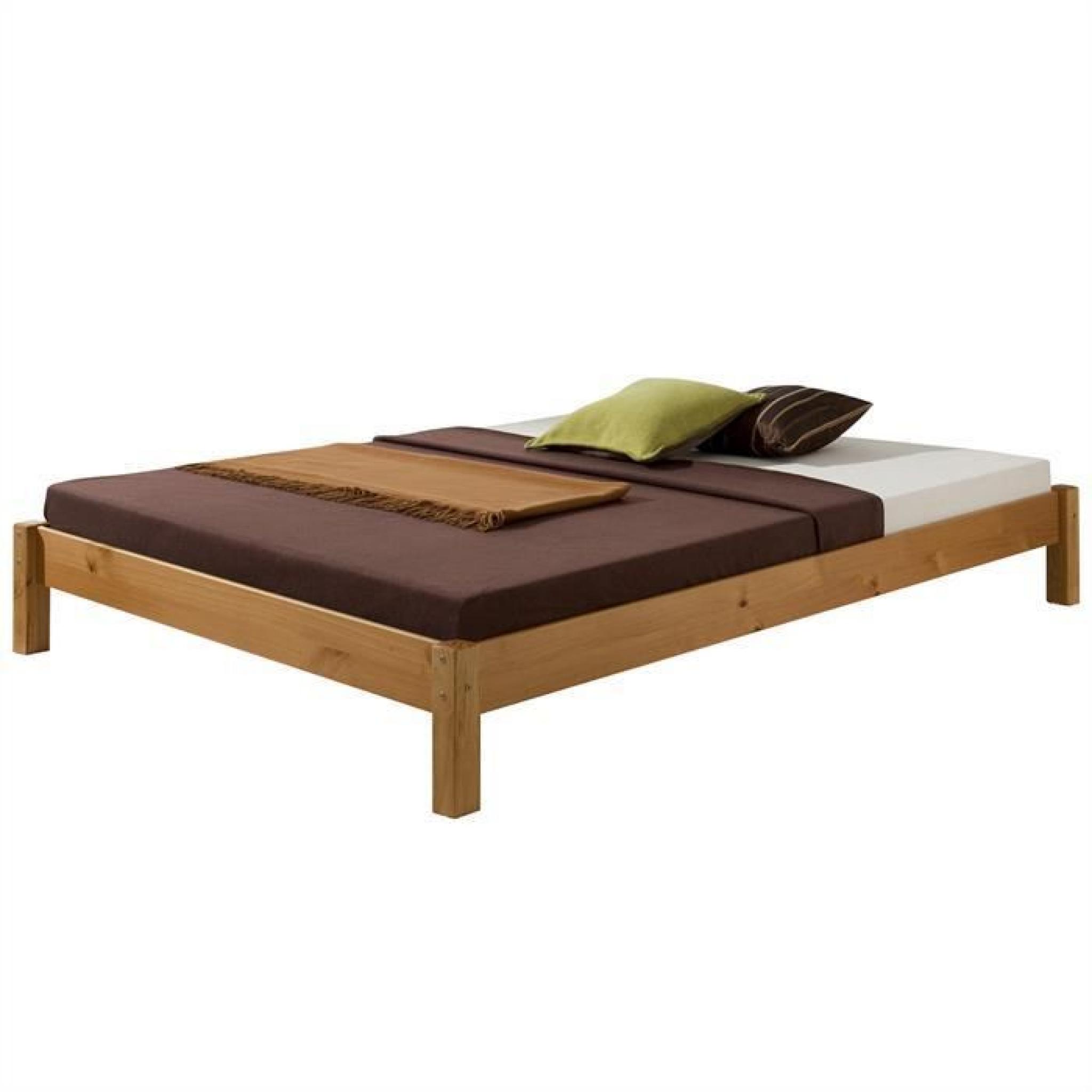 Lit futon TAIFUN 140x190 cm, lasuré coul. miel