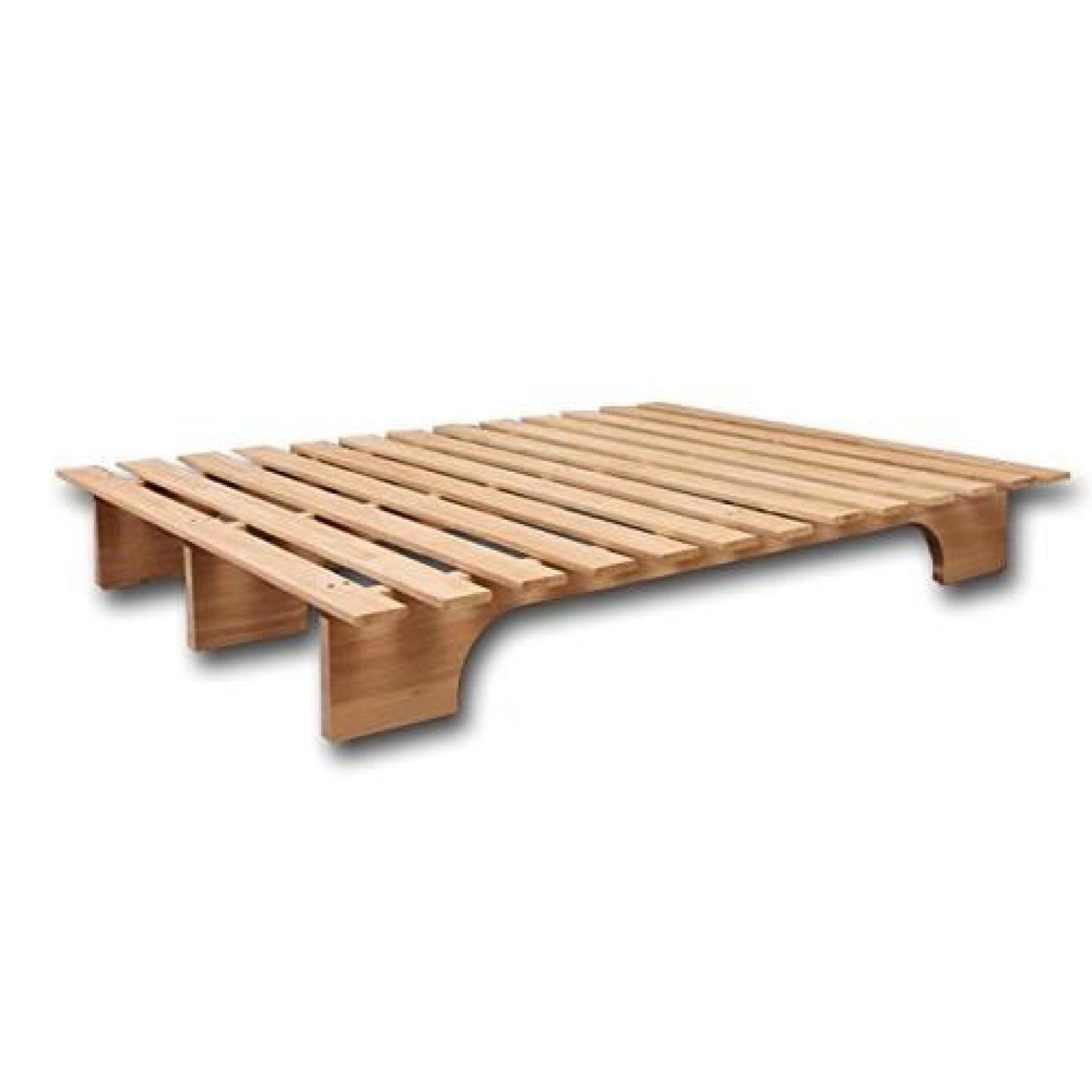 Lit Modèle Éco-bed fabriqué en bois massif d’Hévéa, écologique, prix imbattable. Idéal pour utiliser avec futon en coton ou latex... pas cher