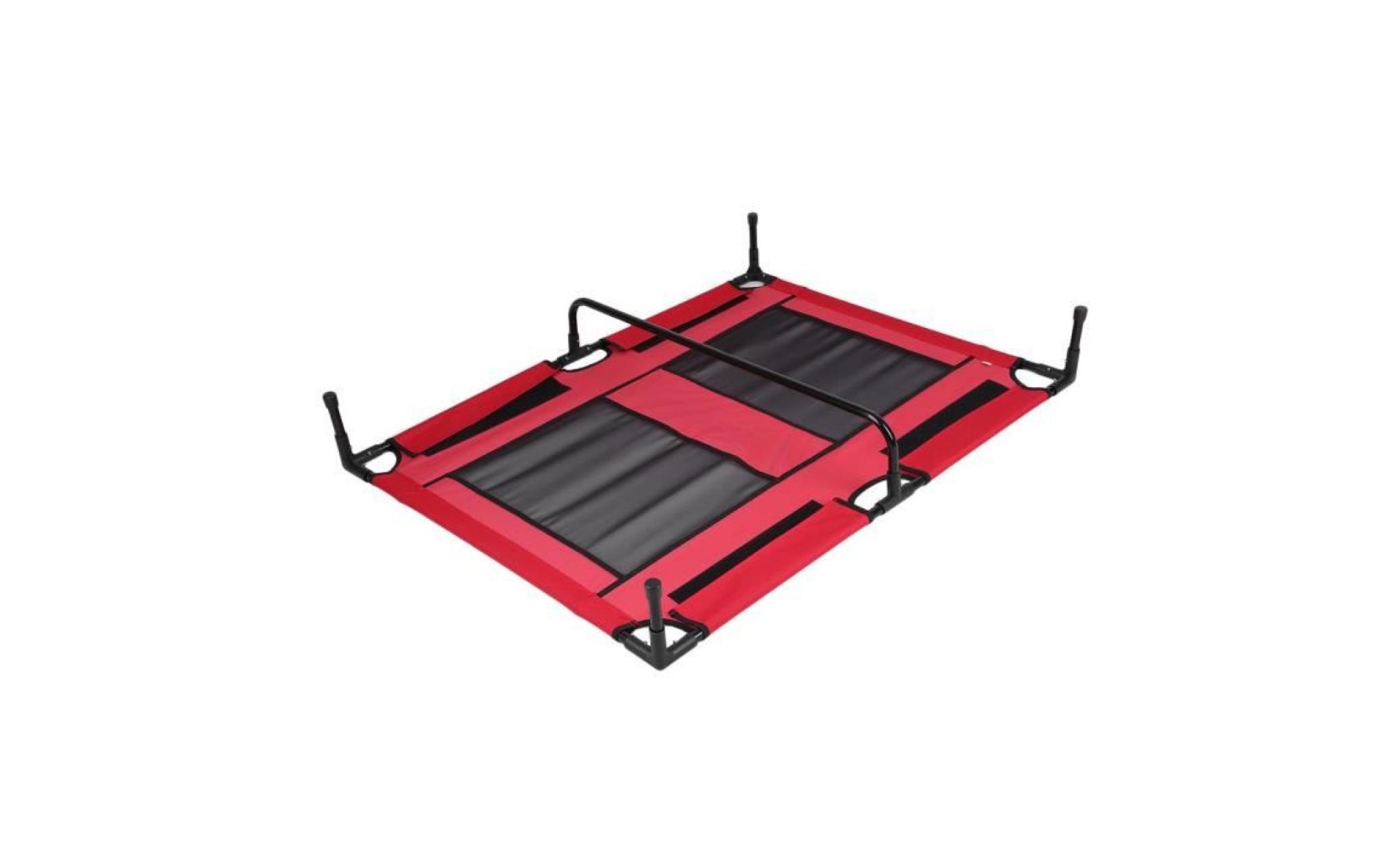 lit pliant pour chien chat lit assemblé respirant en acier tube cadre lit portable sauteur trampoline rouge pas cher