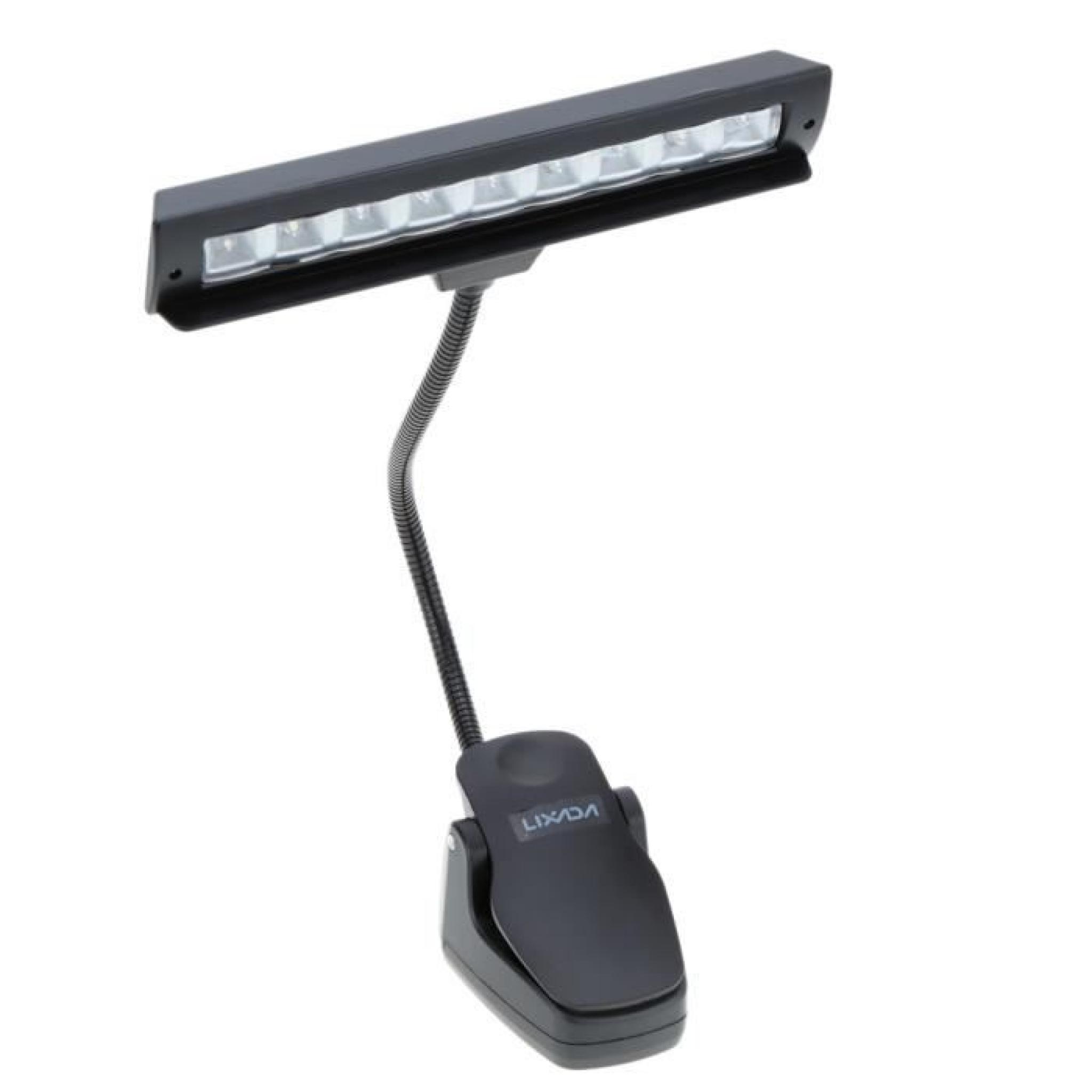  Lixada 9 LEDs liseuse LED Lampe de lecture Lampe clipable de bureau pour Pupitre Partition Piano