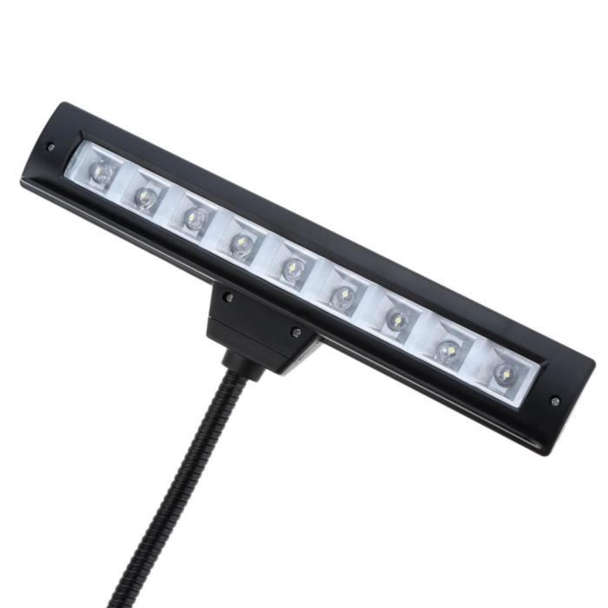  Lixada 9 LEDs liseuse LED Lampe de lecture Lampe clipable de bureau pour Pupitre Partition Piano pas cher