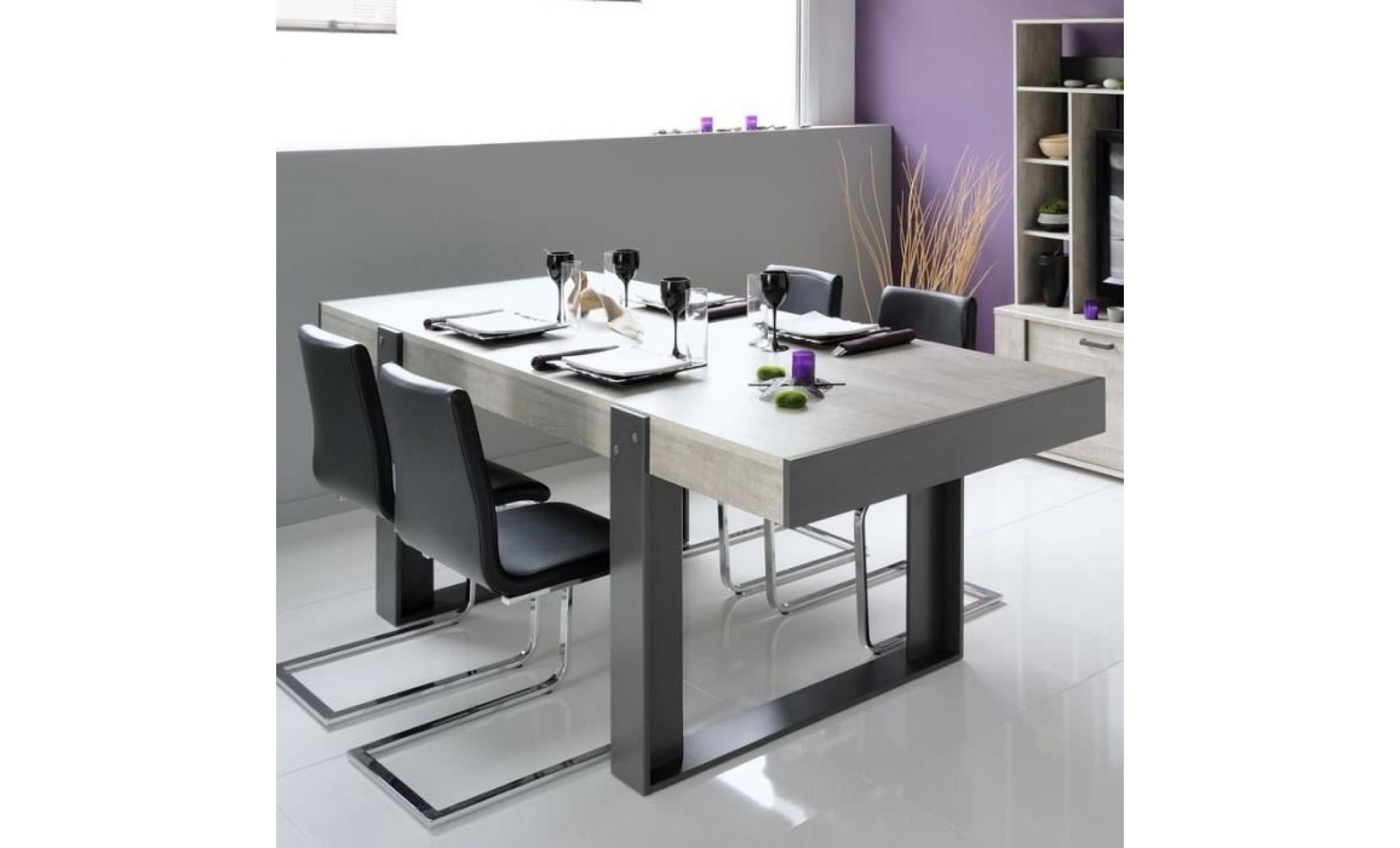 loft table à manger de 8 à 10 personnes style contemporain décor bois naturel   l 224 x l 90 cm