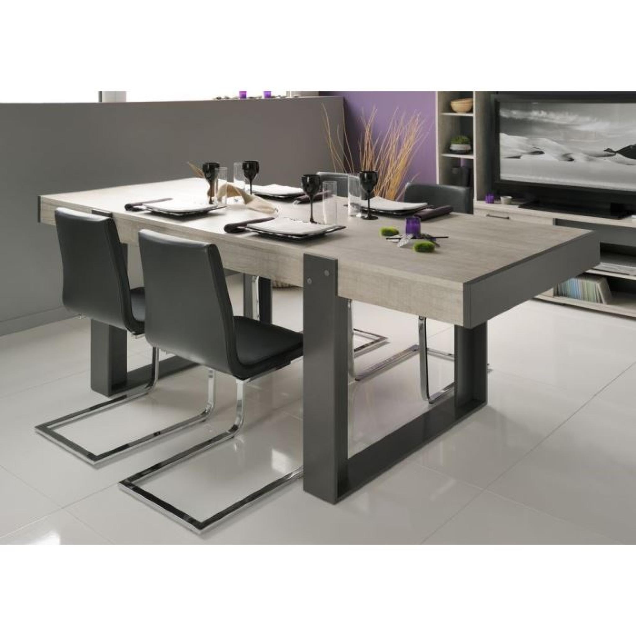 LOFT Table à manger  L224 cm décor gris