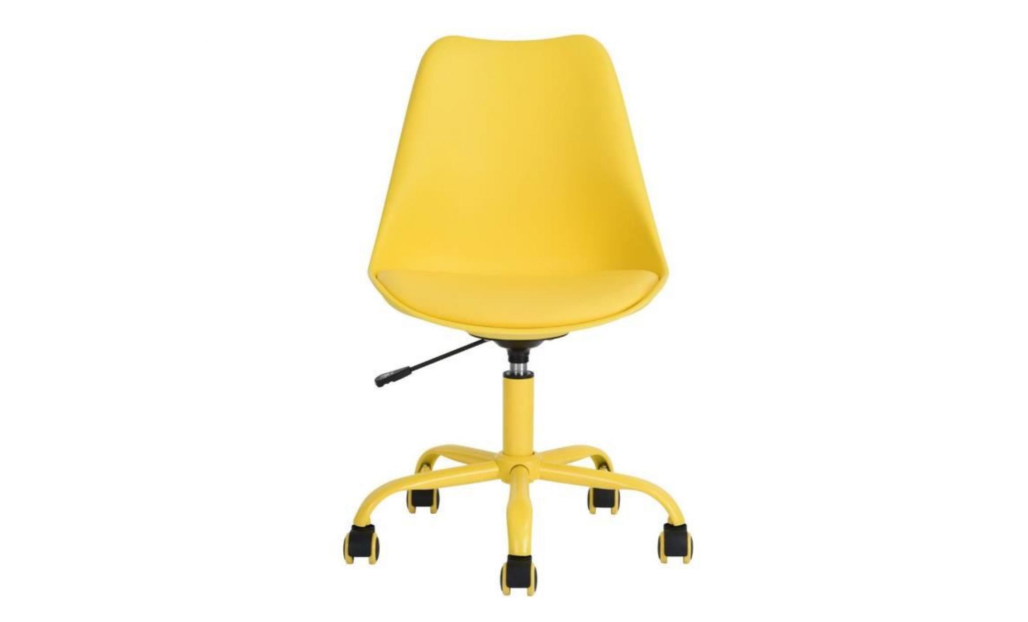 lokken   chaise de bureau jaune pas cher